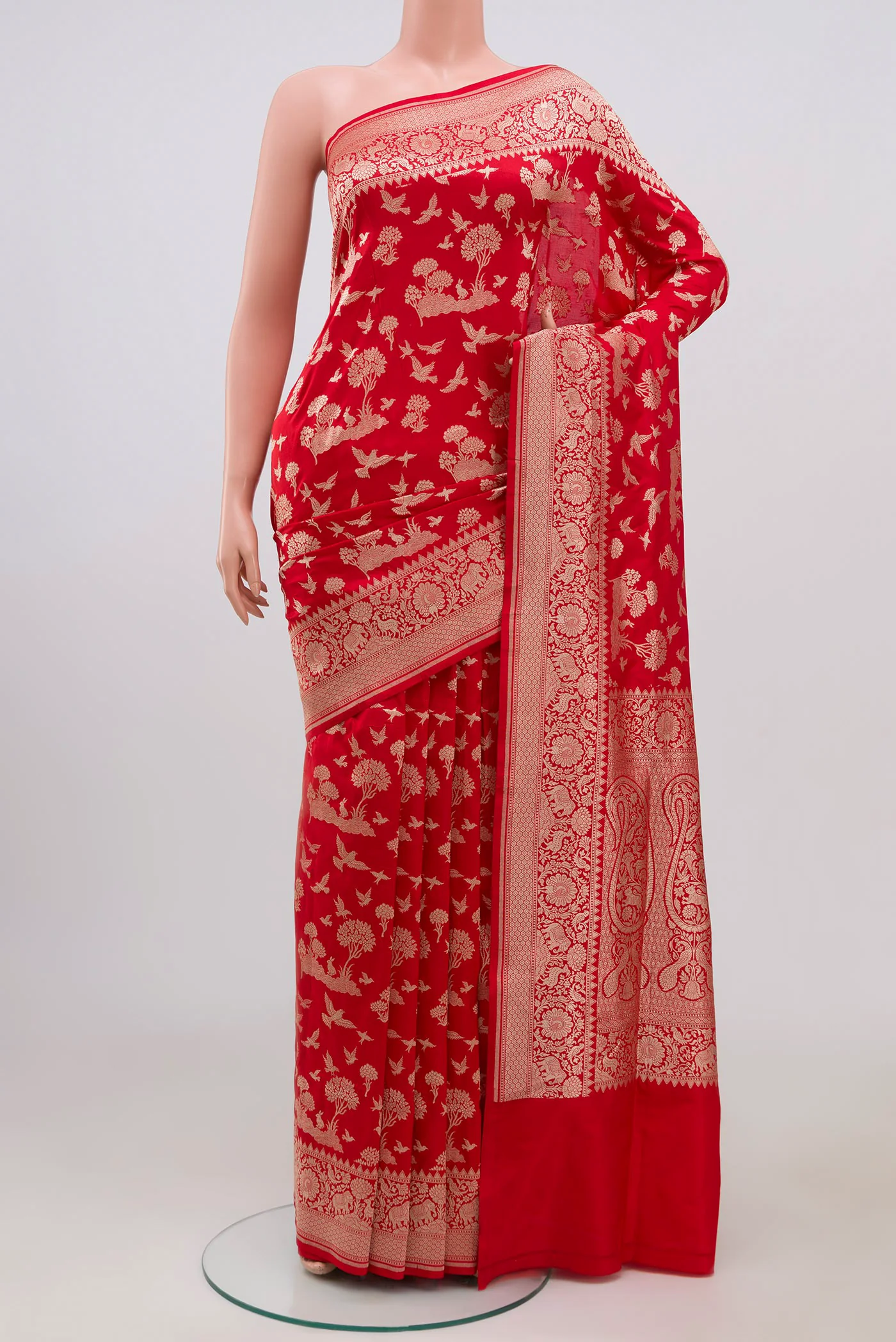Red Banarasi Silk Saree