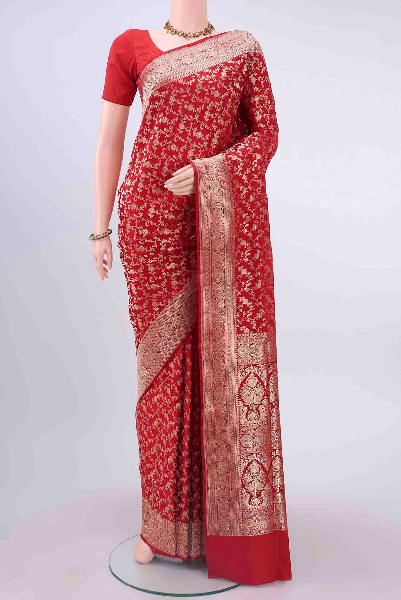 Red Banarasi Silk Saree