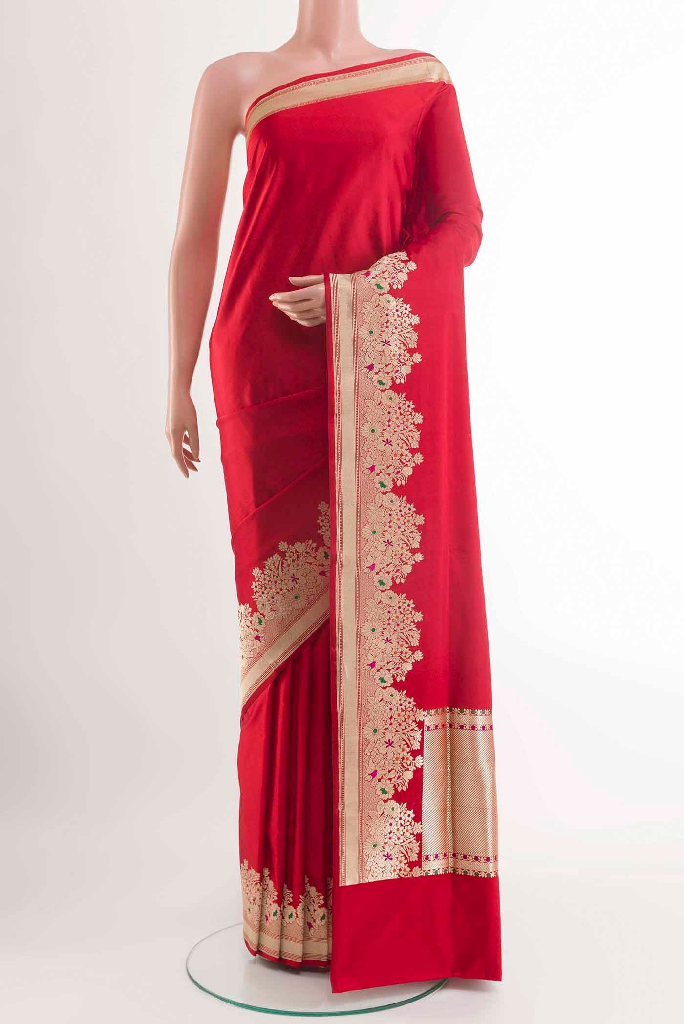 Red Banarasi Silk Saree