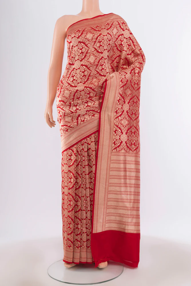 Red Banarasi Silk Saree