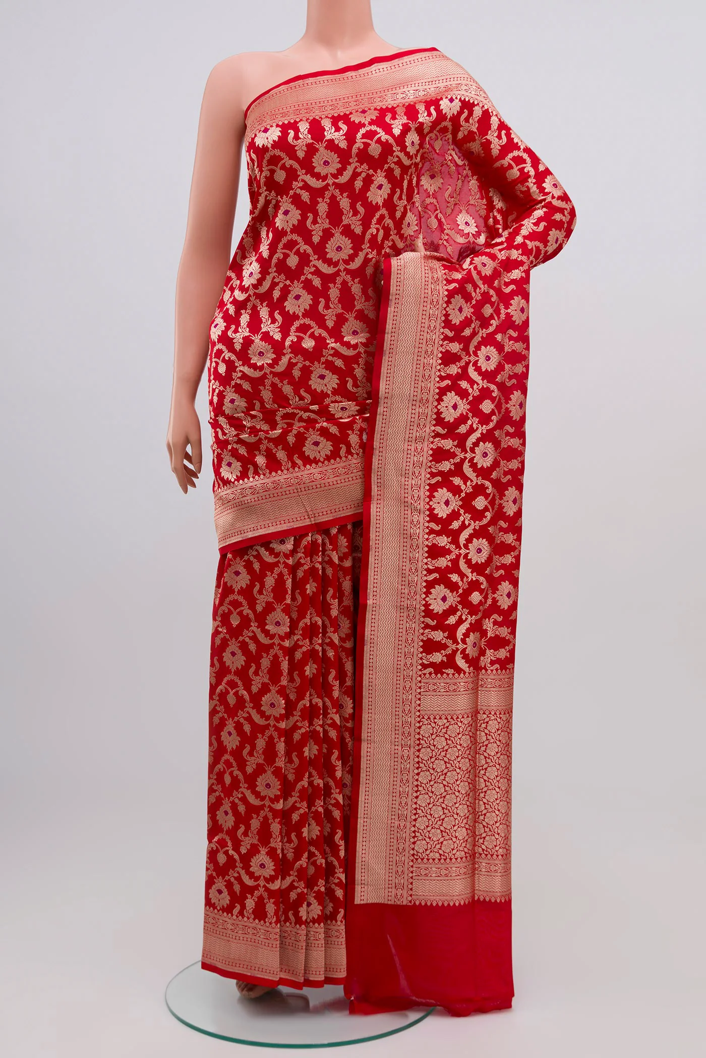 Red Banarasi Silk Saree