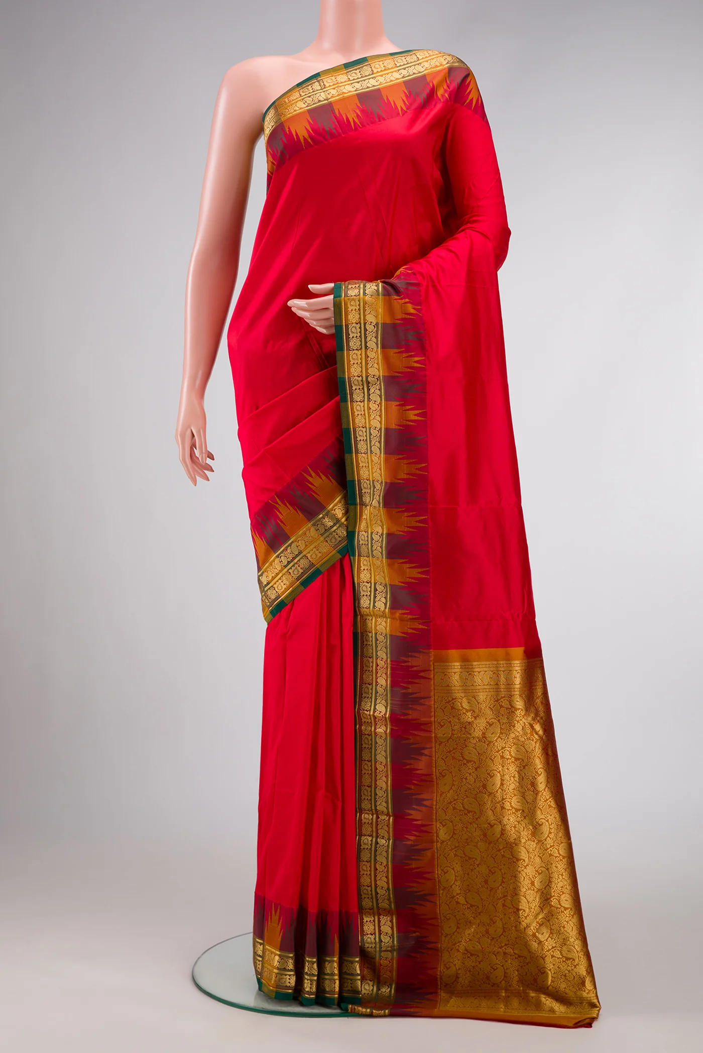 Red Bangalore Silk Saree