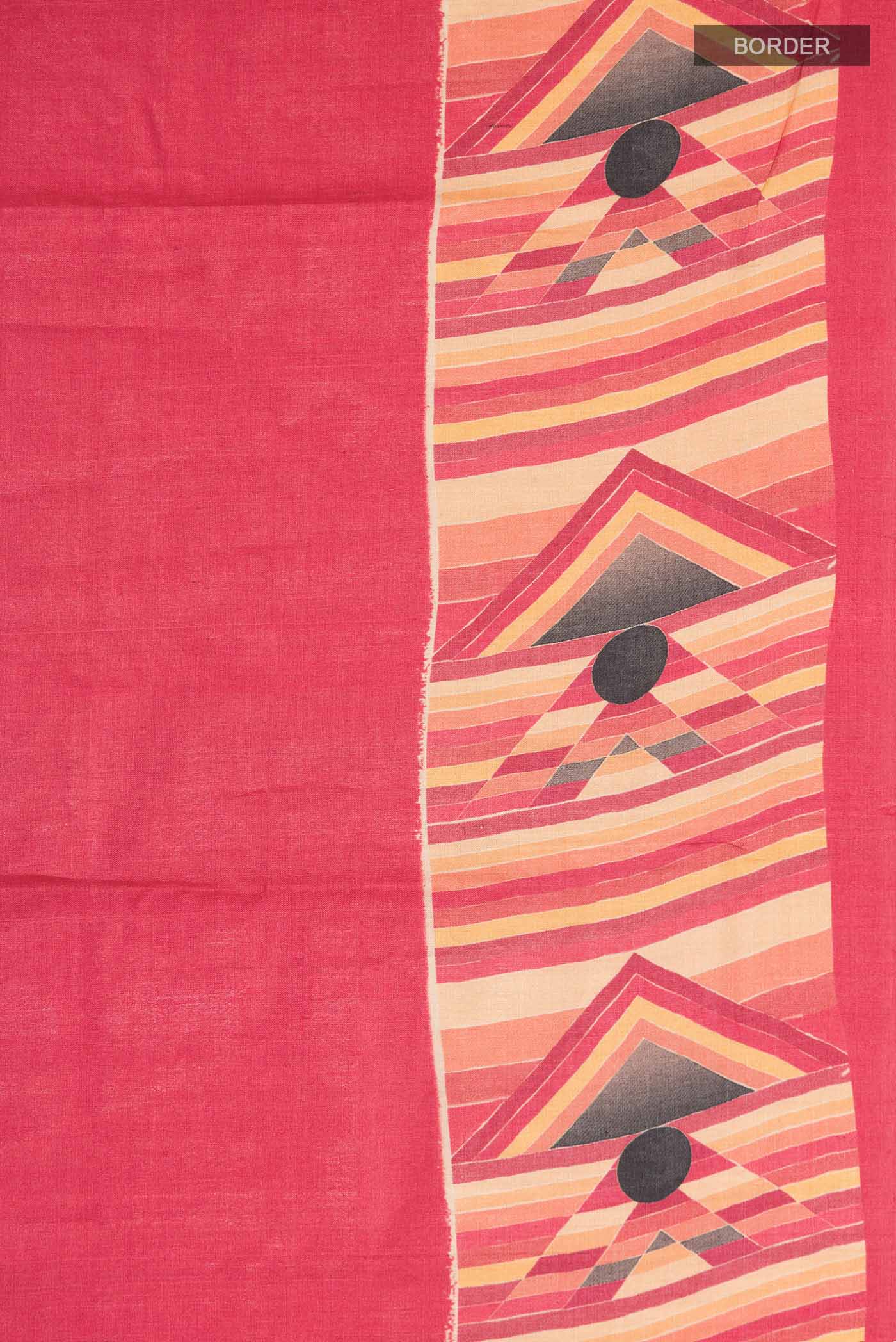 Red Bhagalpuri Tussar Silk Saree - Image 3