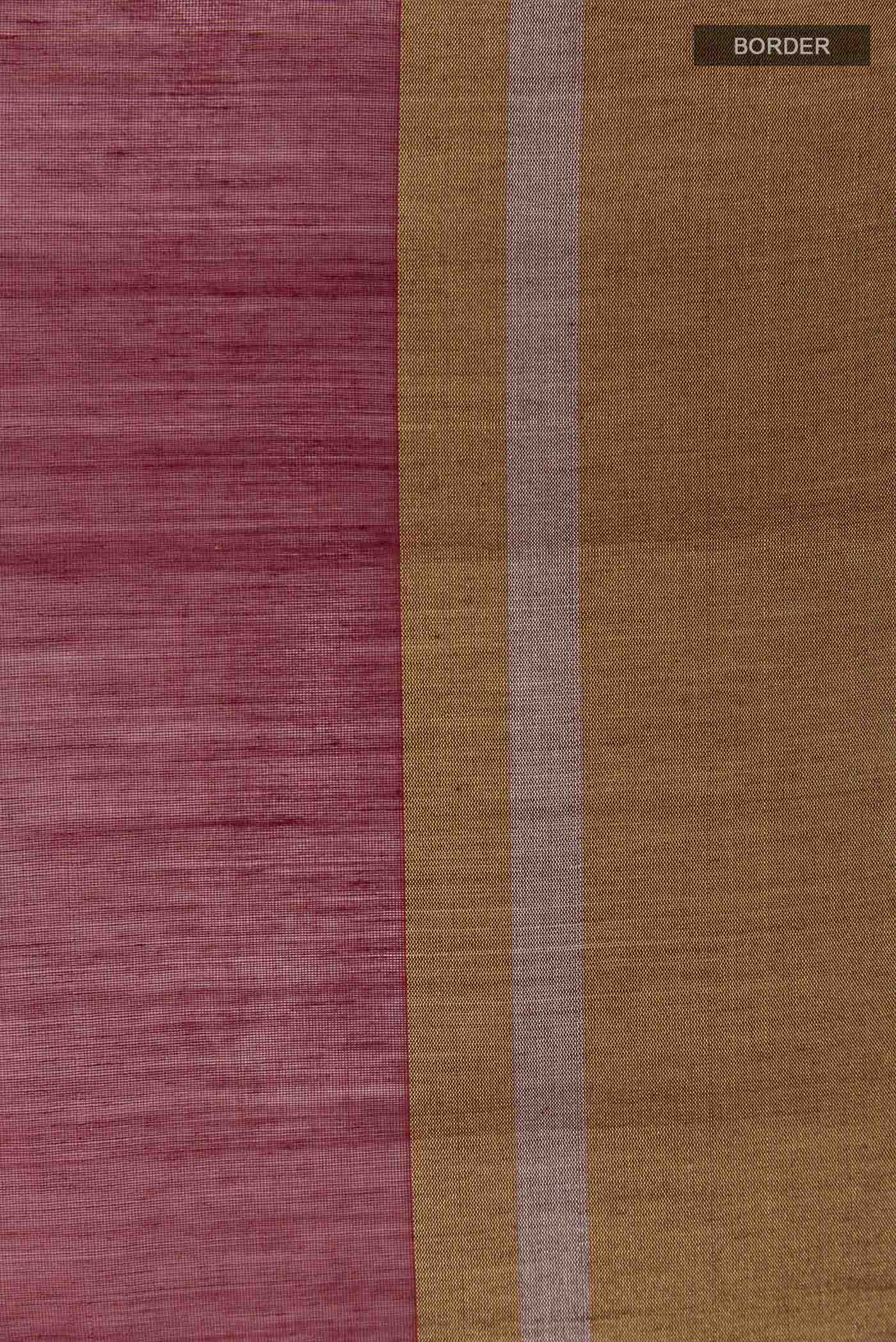 Maroon Chanderi Silk Cotton Saree - Image 3