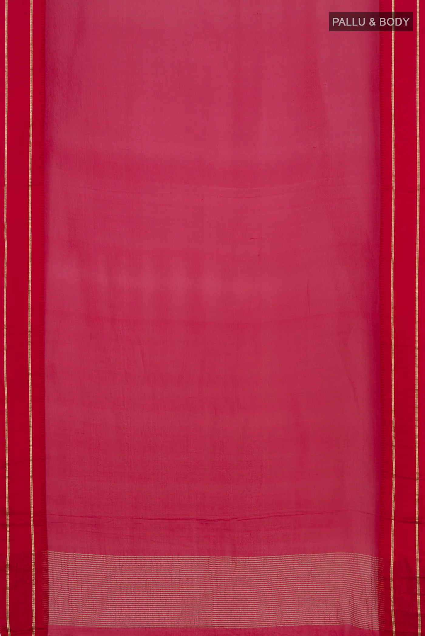 Red Mysore Chiffon Saree - Image 5