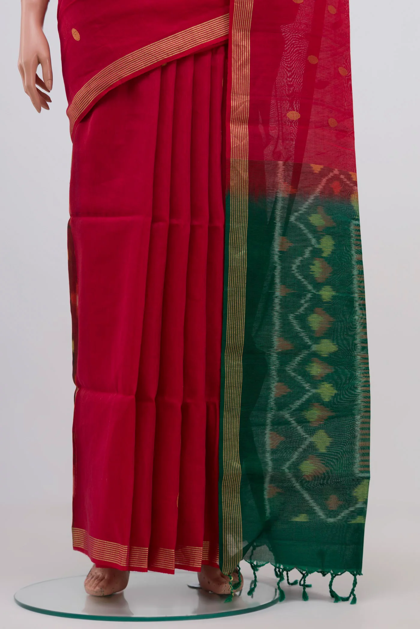 Red Soft Silk Saree - Image 3