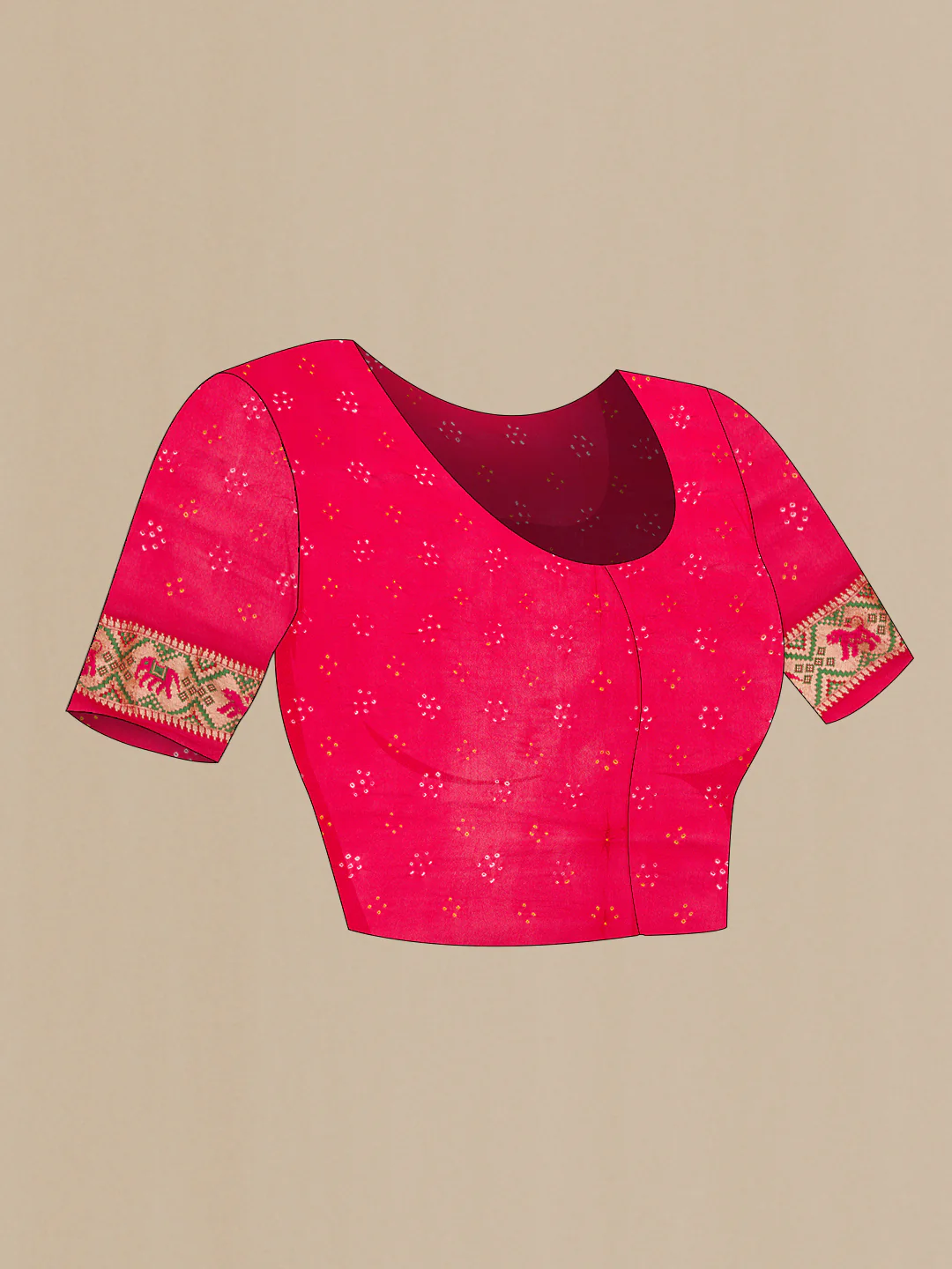 Red Banarasi Georgette Saree - Image 5