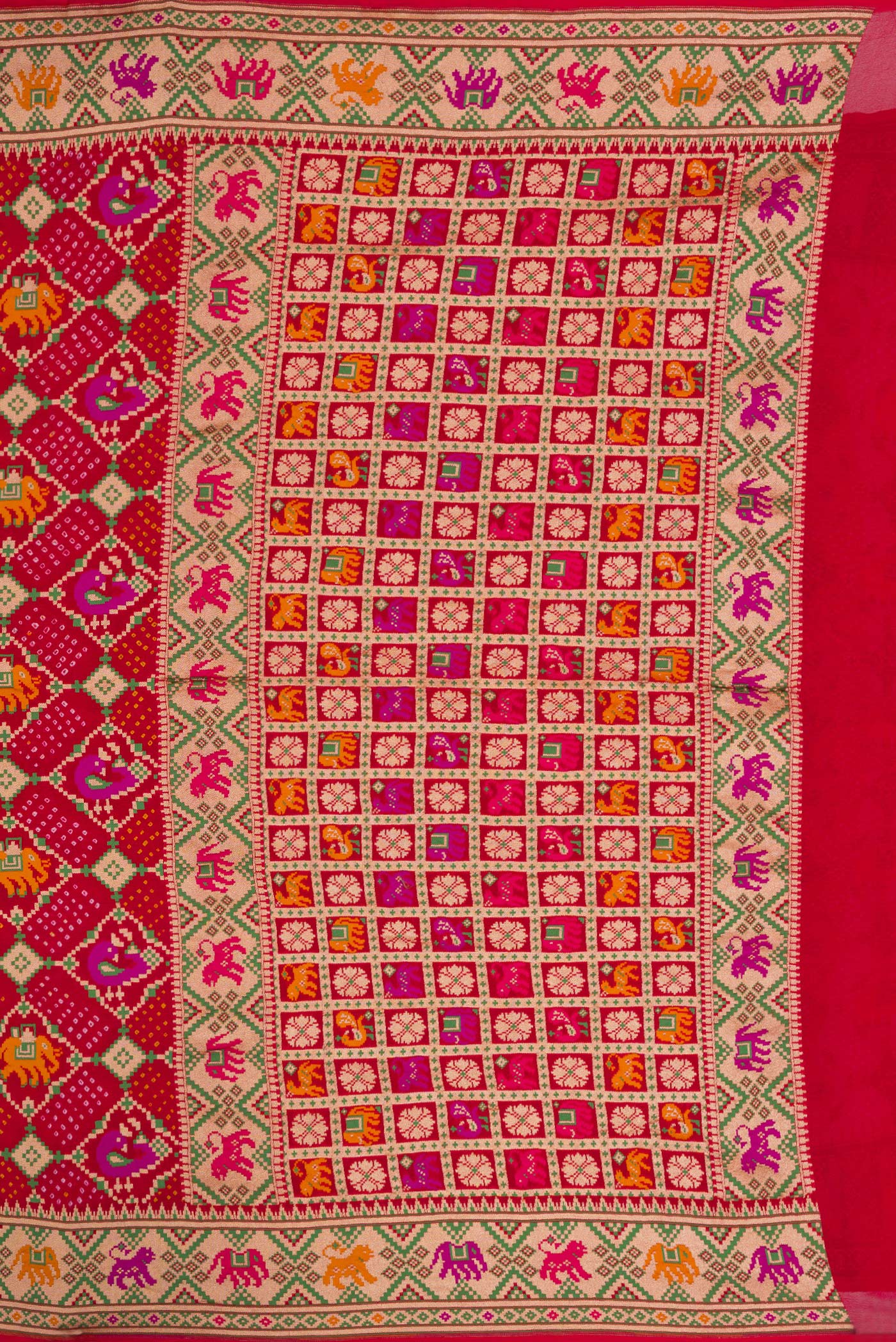 Red Banarasi Georgette Saree - Image 7