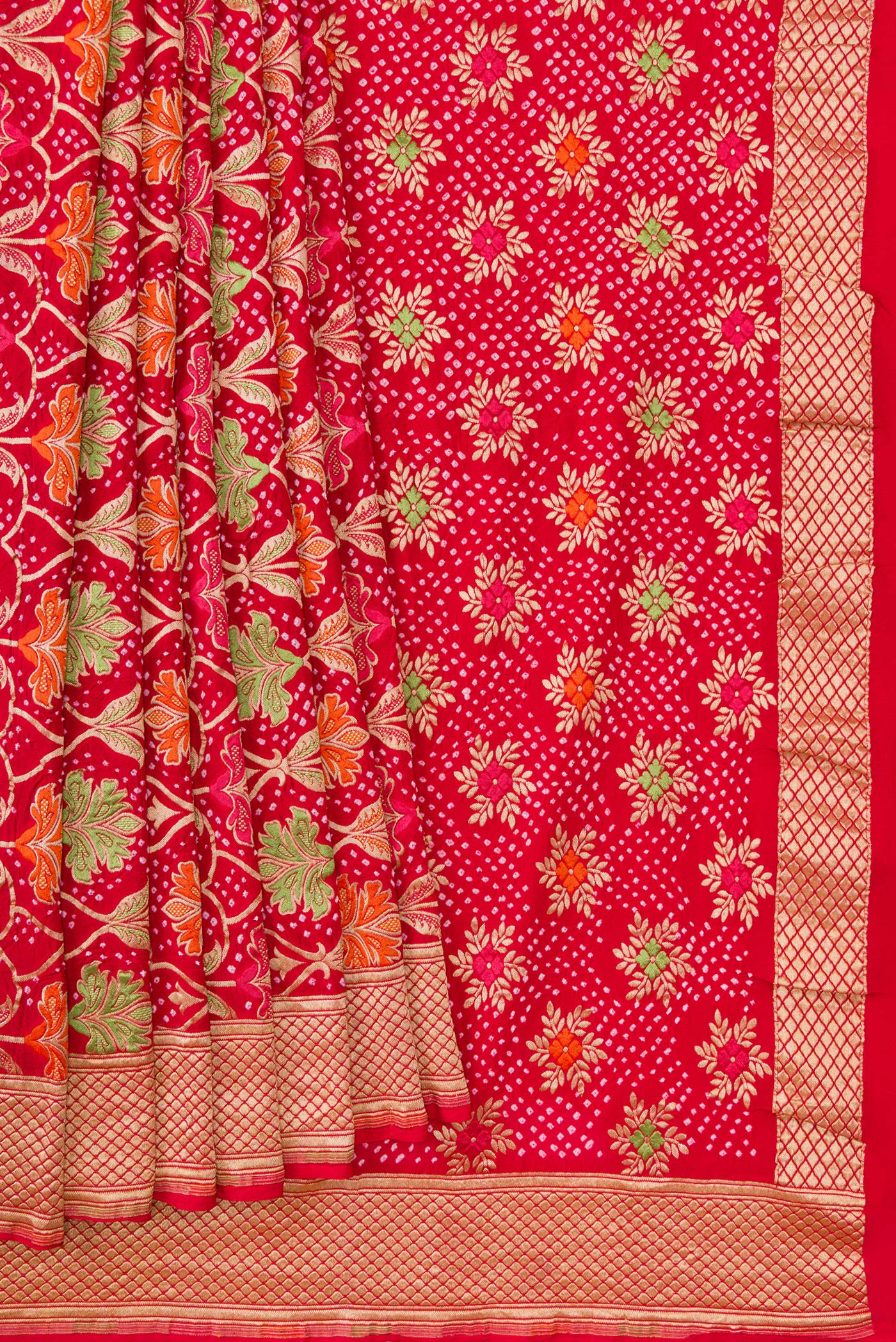 Red Banarasi Georgette Saree - Image 4