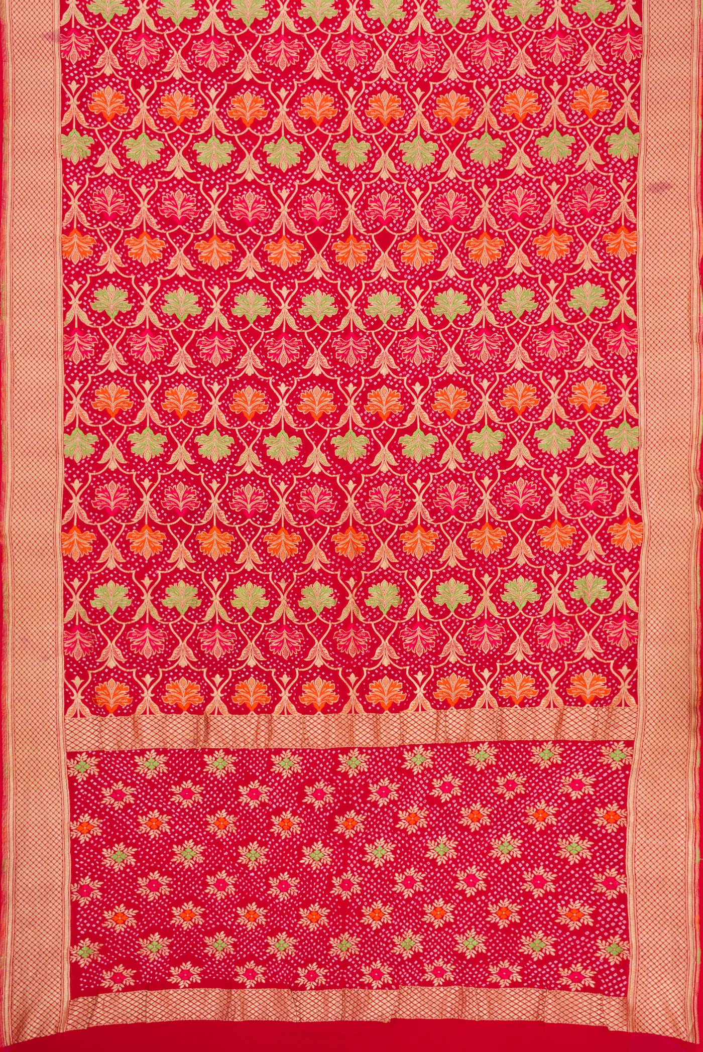 Red Banarasi Georgette Saree - Image 6