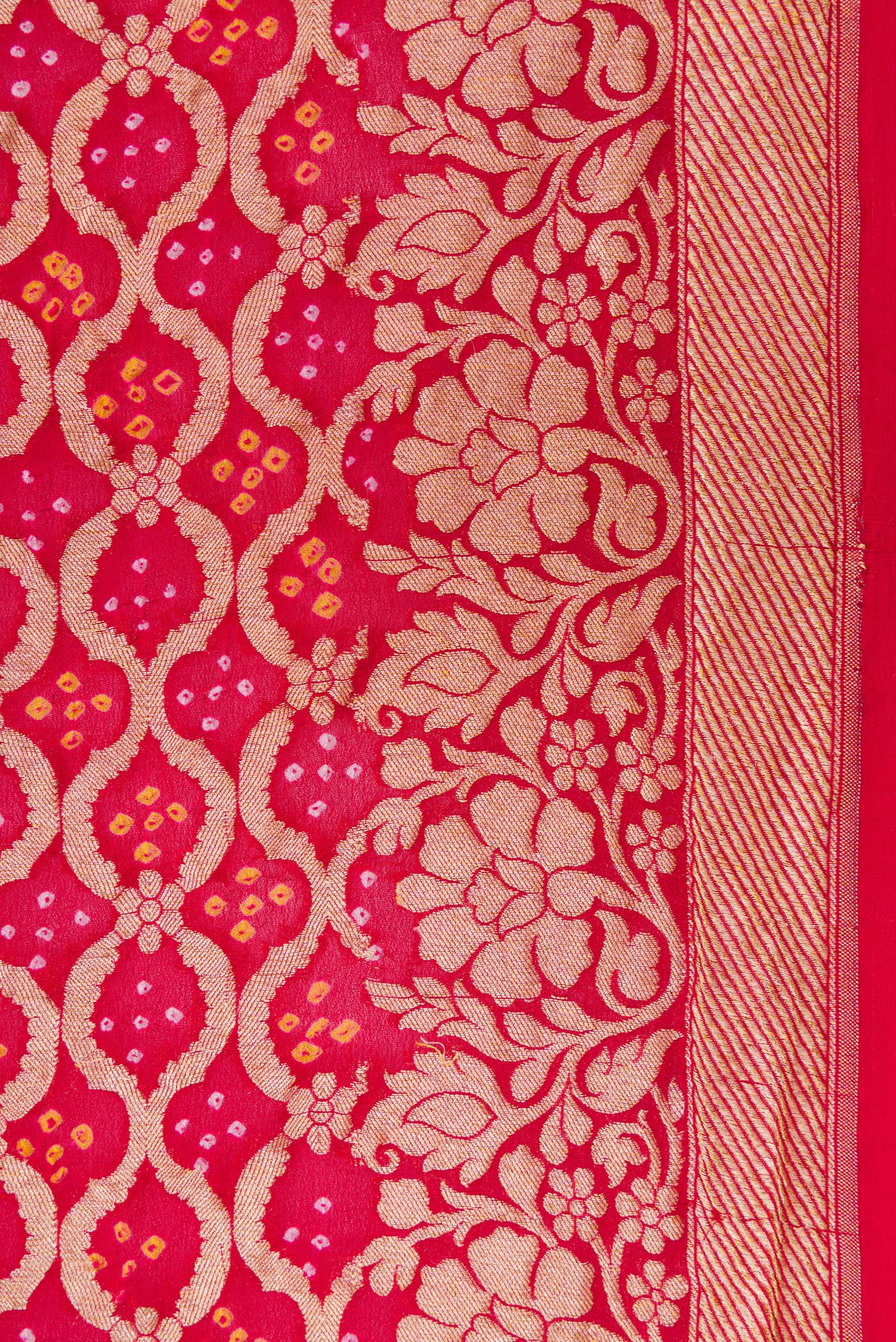 Red Banarasi Georgette Saree - Image 3