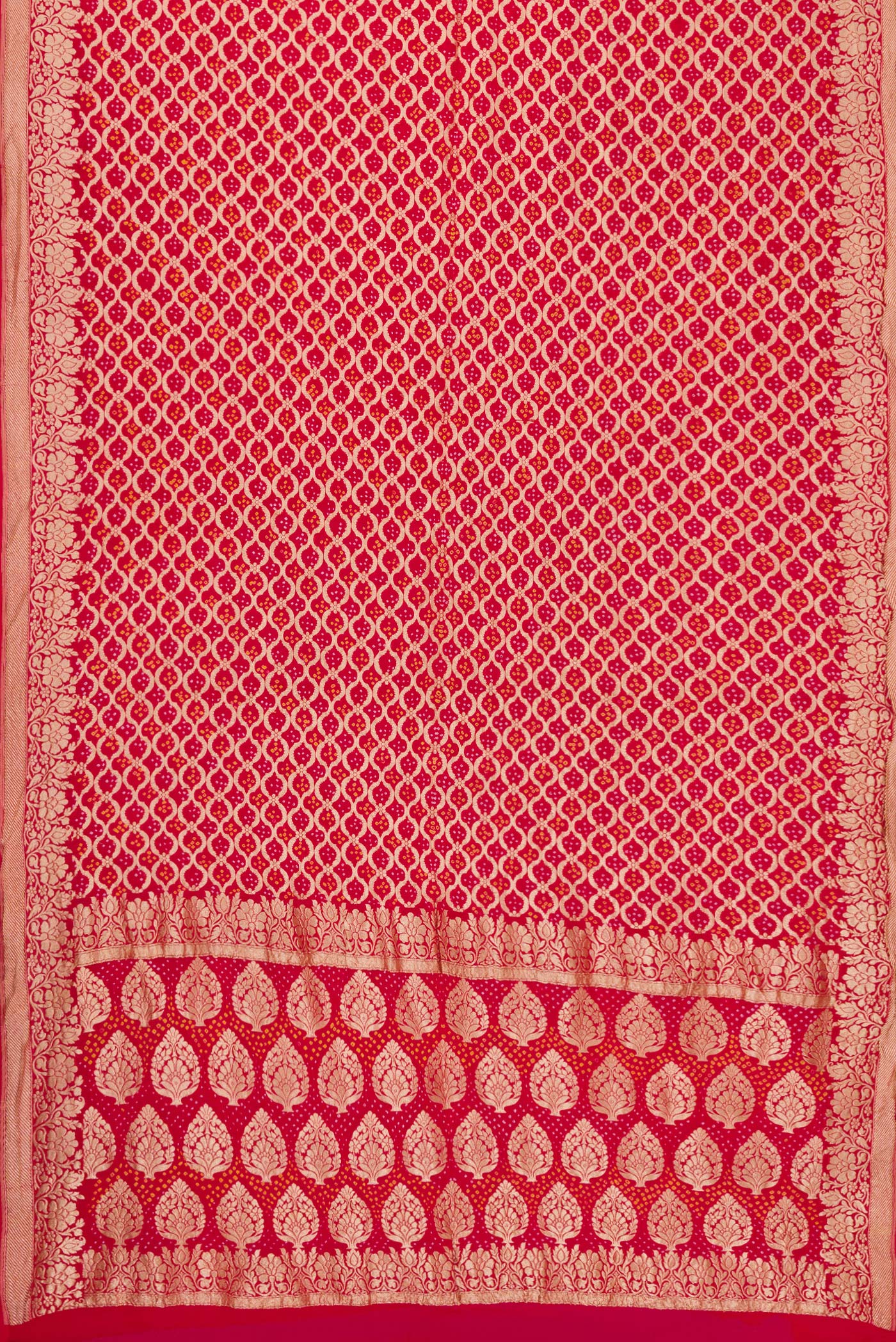 Red Banarasi Georgette Saree - Image 6