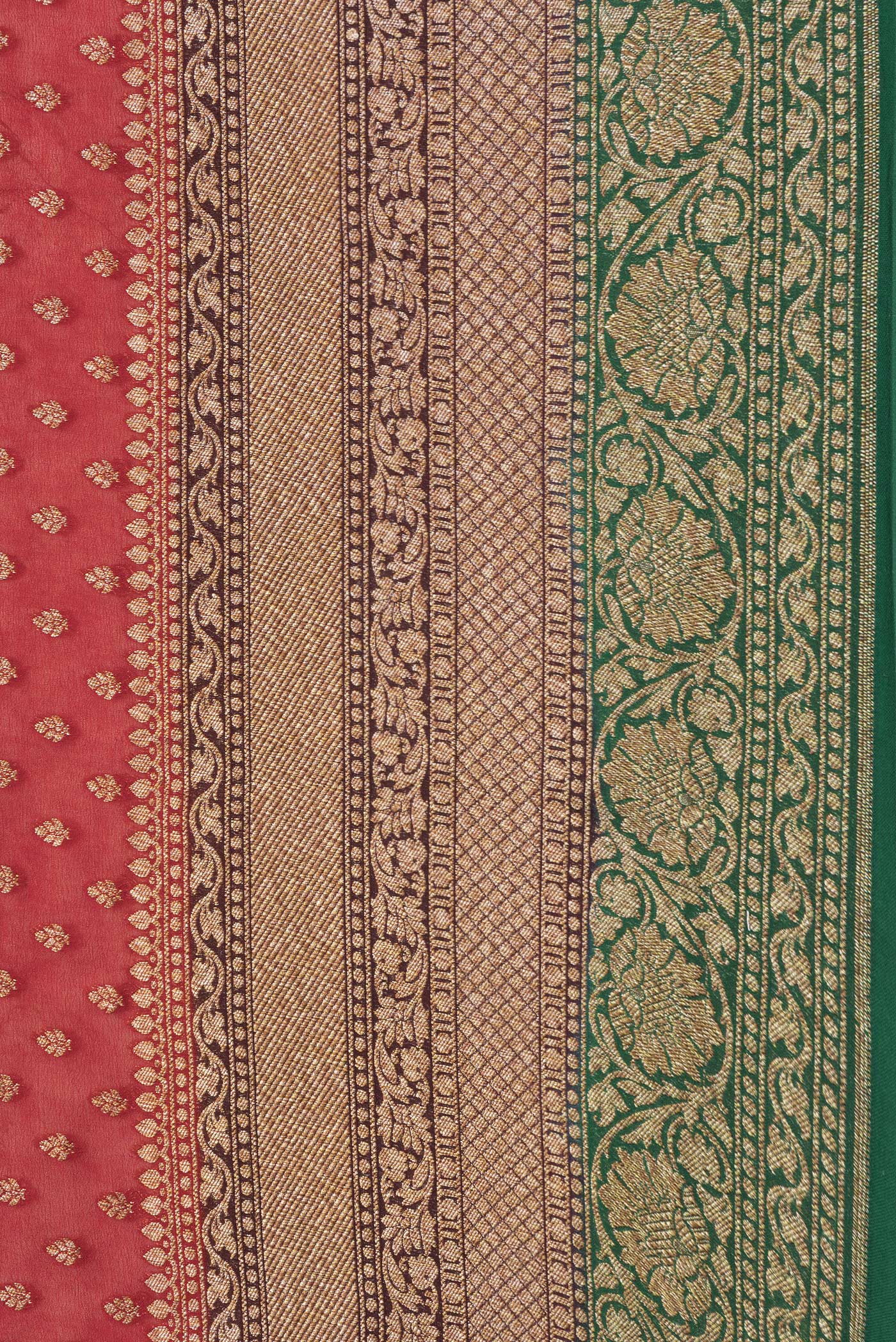 Red Banarasi Georgette Saree - Image 3