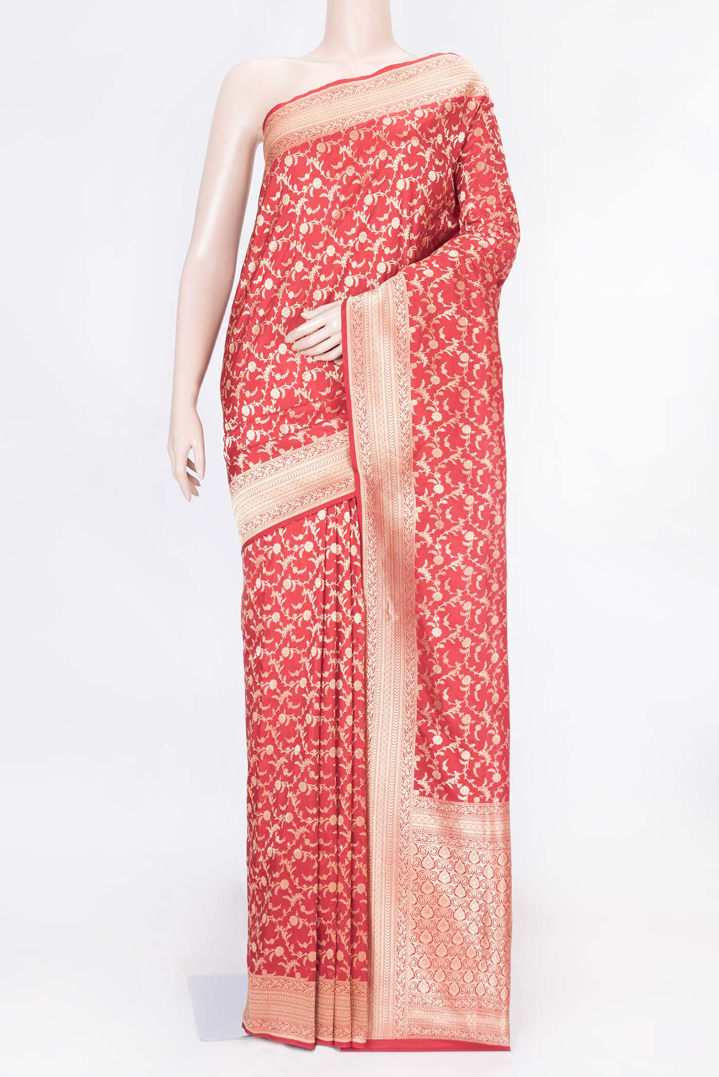 Red Dual Tone Banarasi Saree