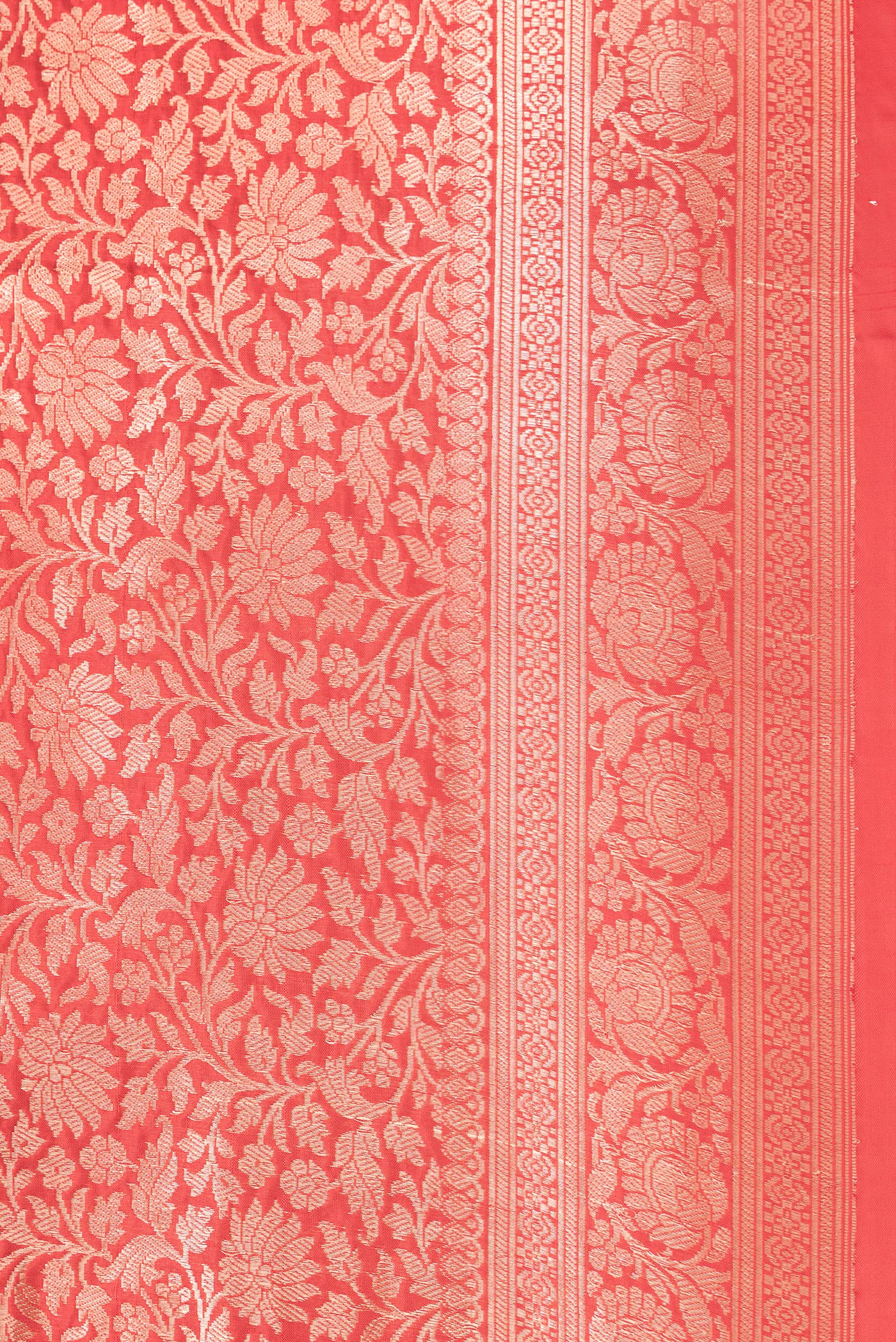 Red Banarasi Silk Saree - Image 3