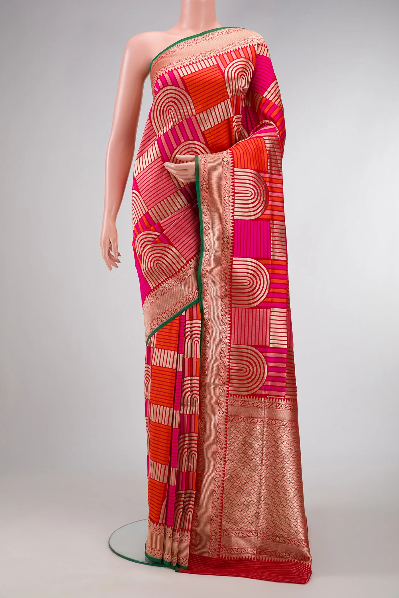 Multi Color Banarasi Silk Saree