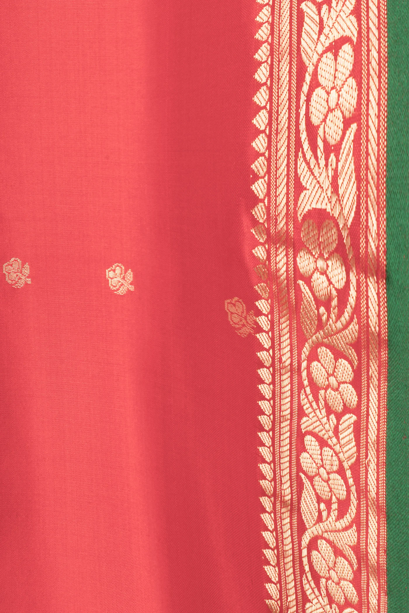 Red Banarasi Katan Silk Saree - Image 3