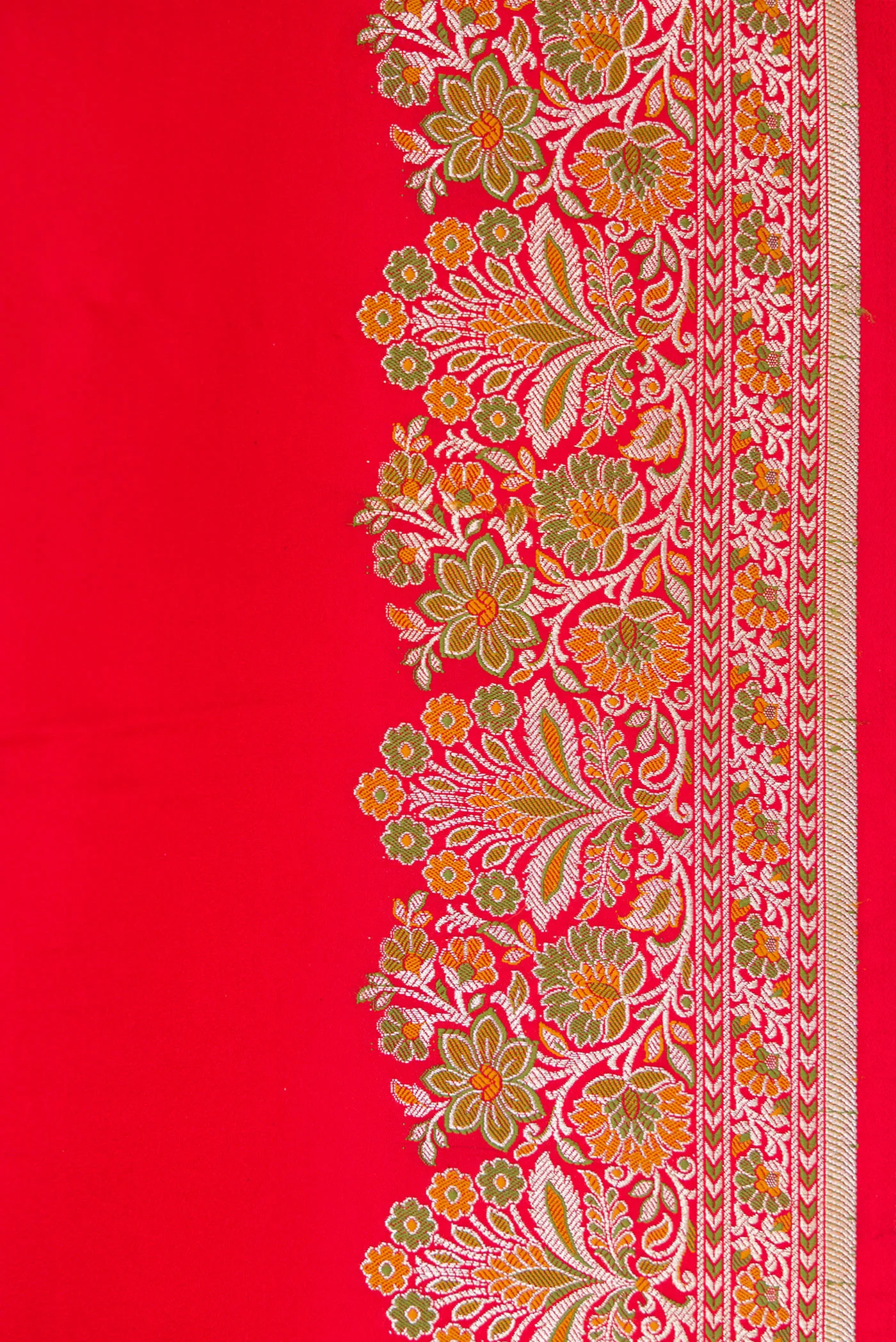 Red Blended Banarasi Silk Saree - Image 3