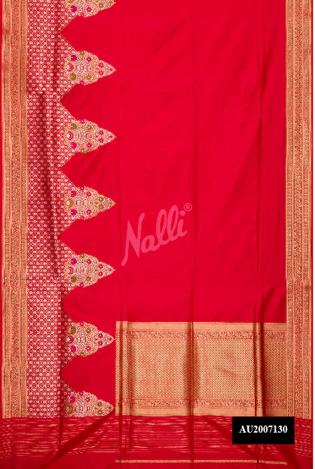 Red Dual Tone Banarasi Silk Saree