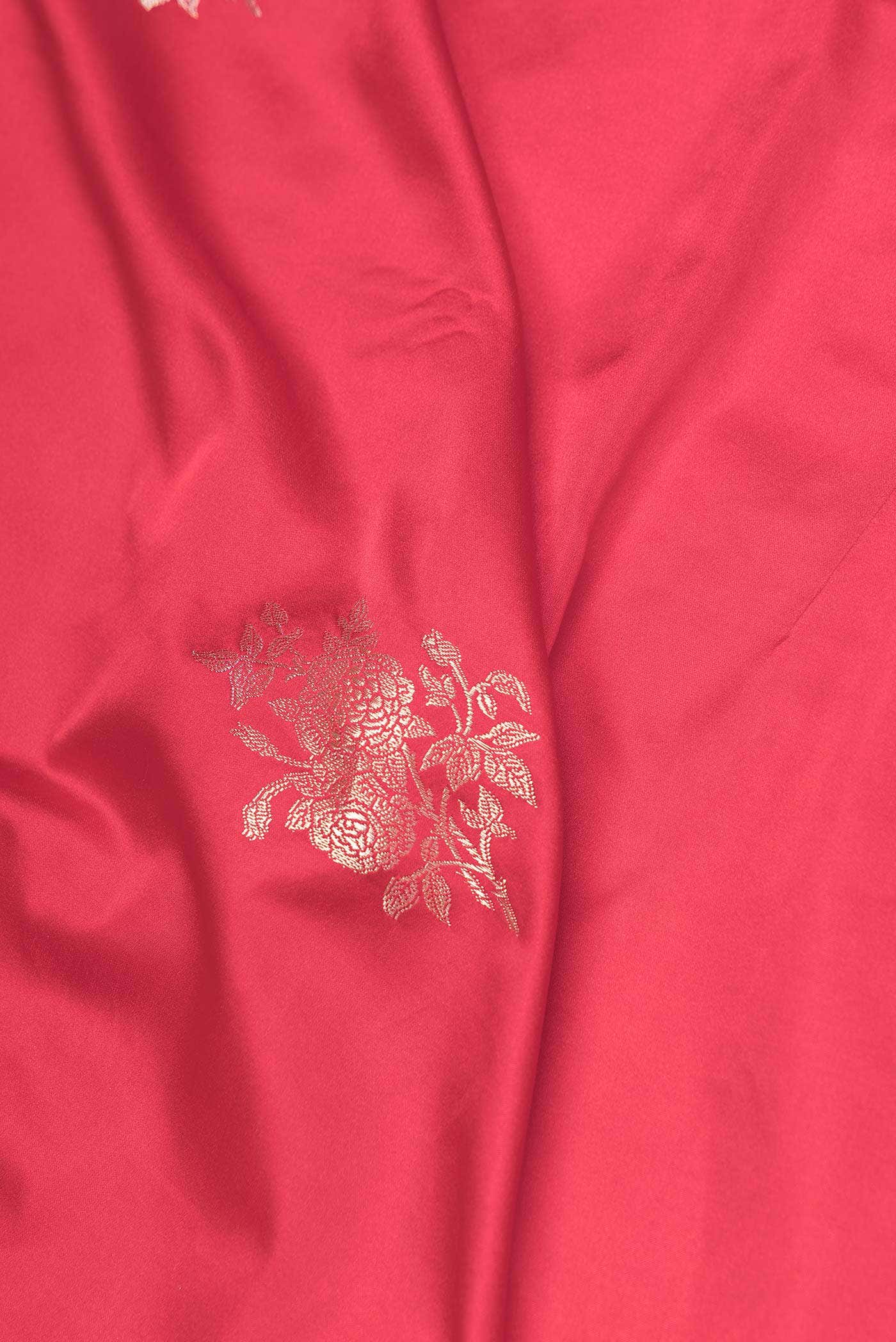 Red Dual Tone Banarasi Silk Saree - Image 2