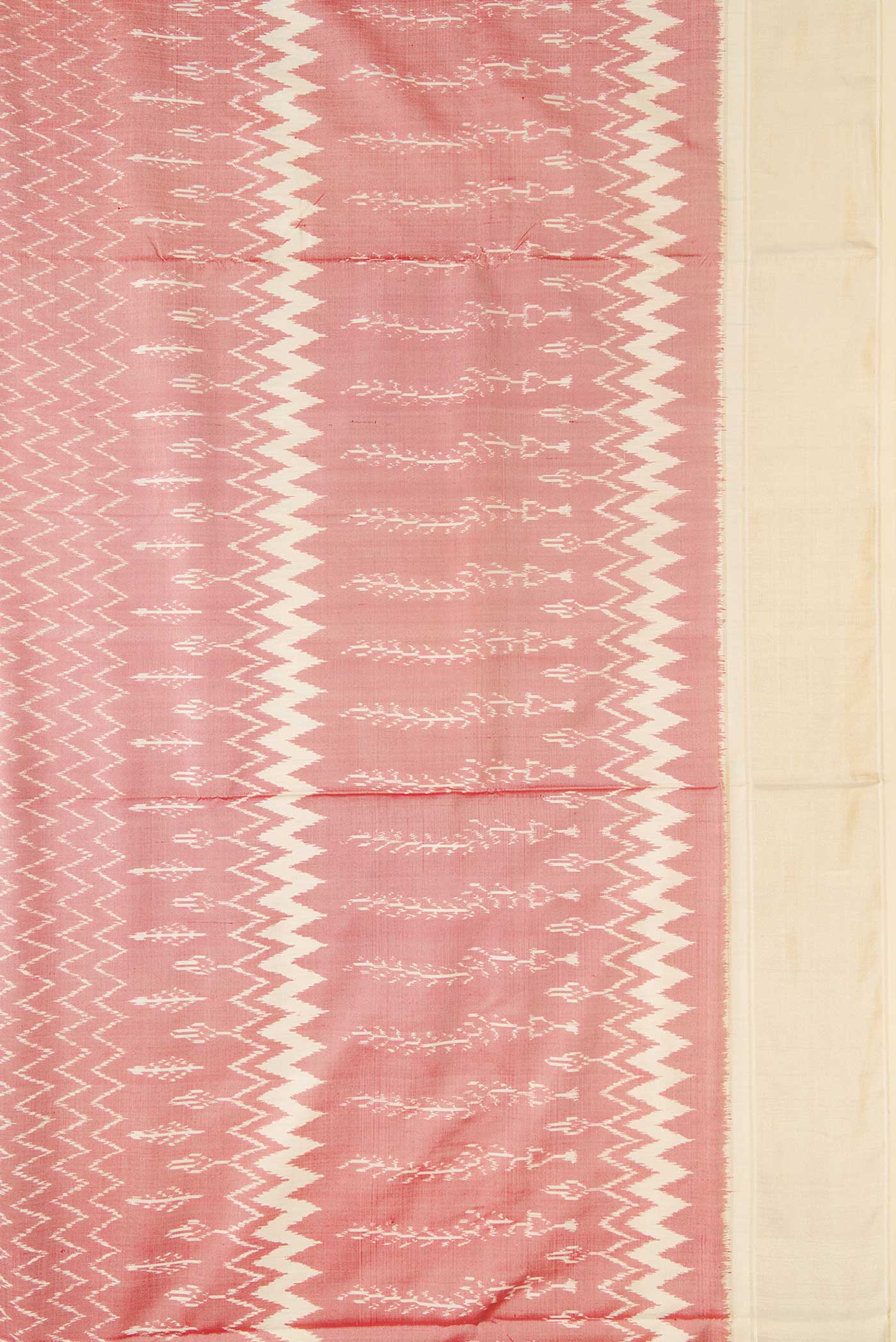 Coral Pochampally Silk Saree - Image 3