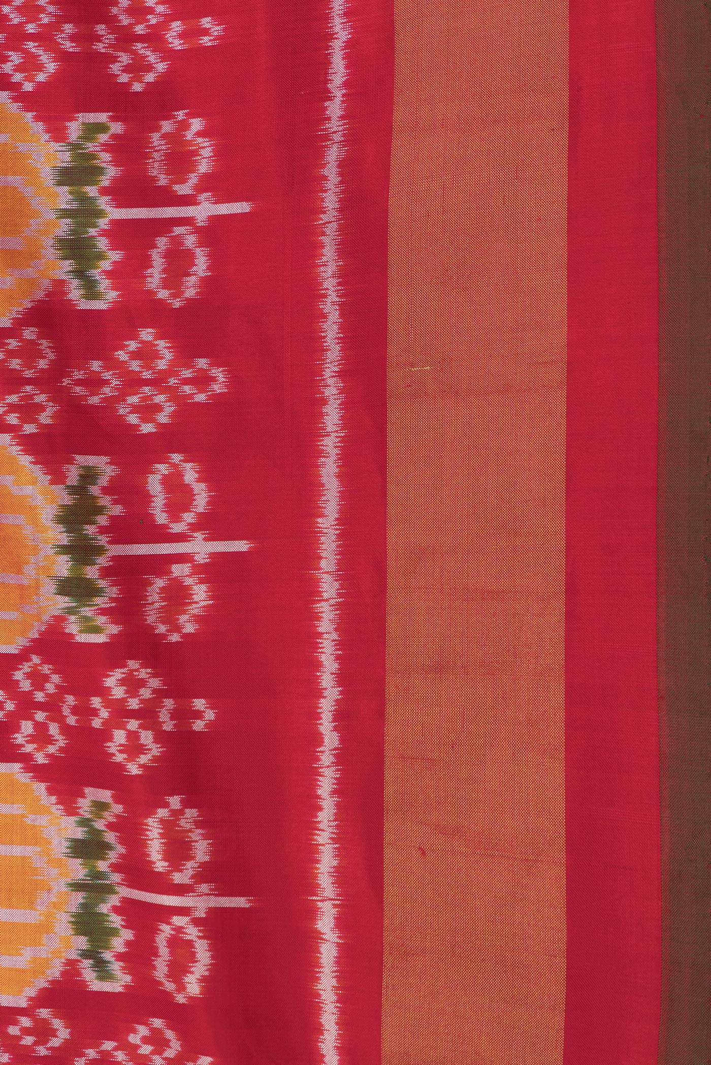 Red Pochampally Silk Saree - Image 3