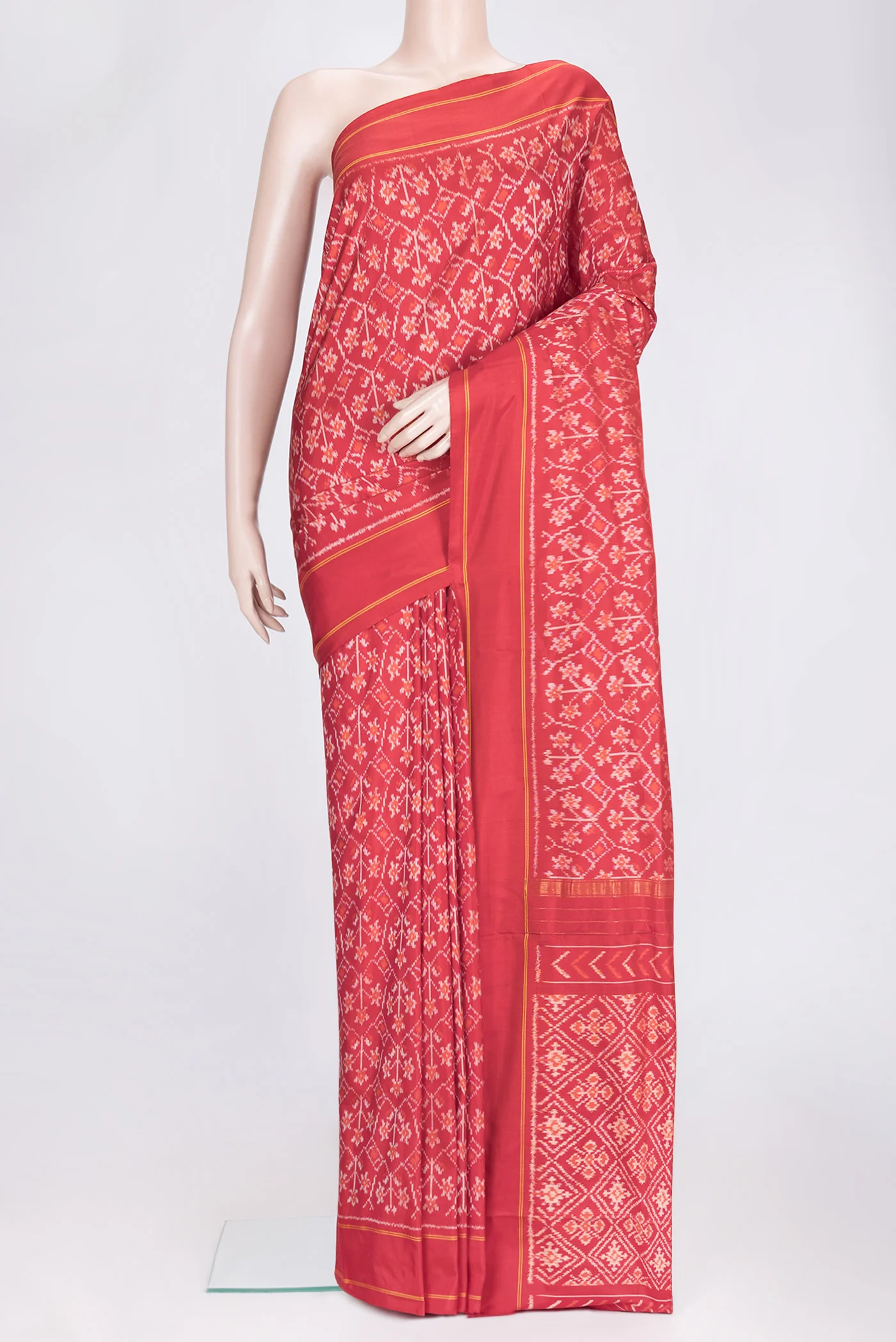 Red Pochampally Silk Saree