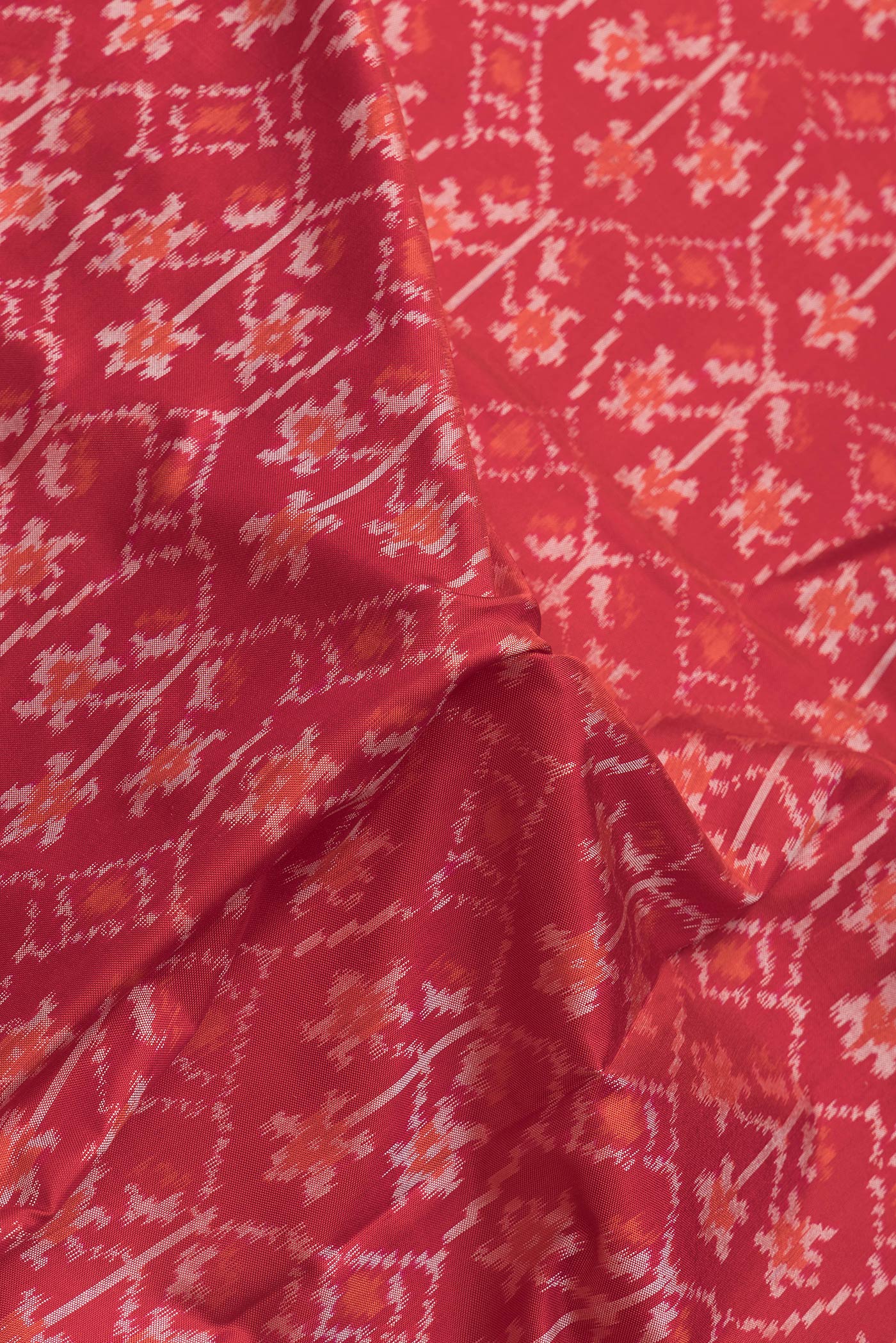 Red Pochampally Silk Saree - Image 2