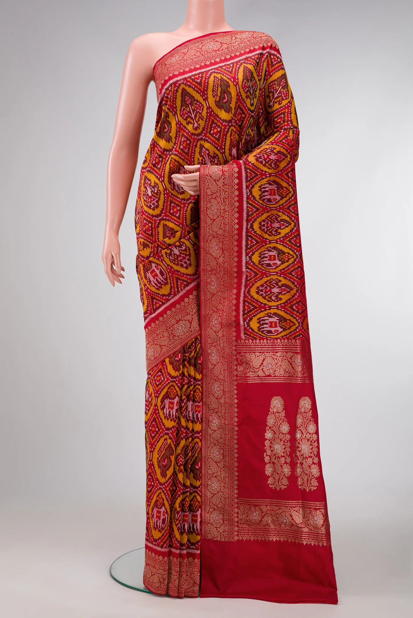 Multi Color Double Ikat Saree