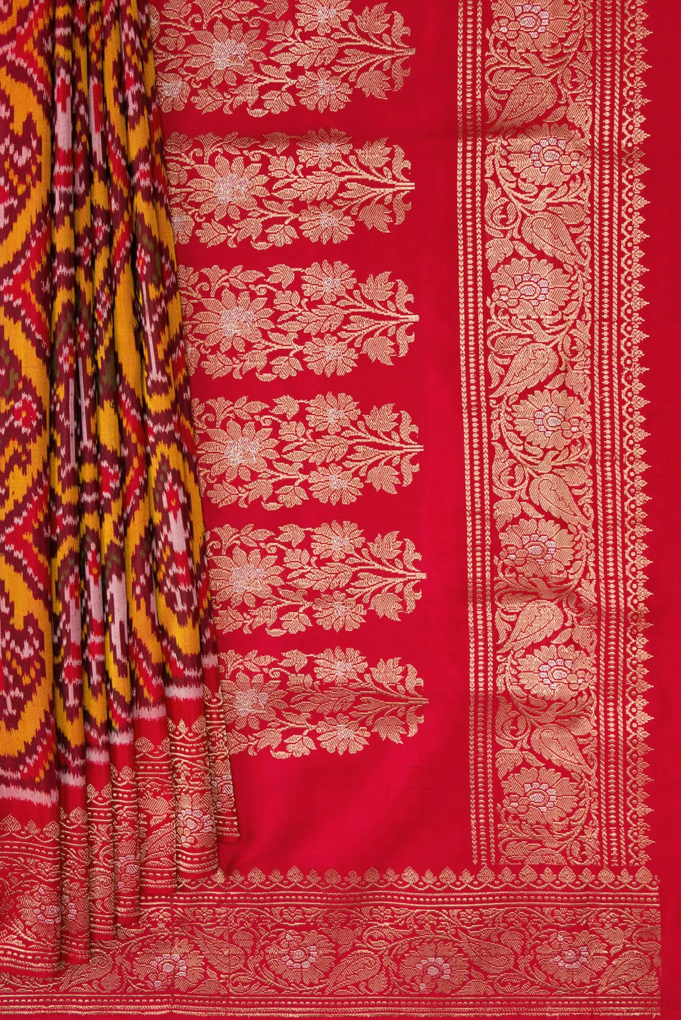 Multi Color Double Ikat Saree - Image 4