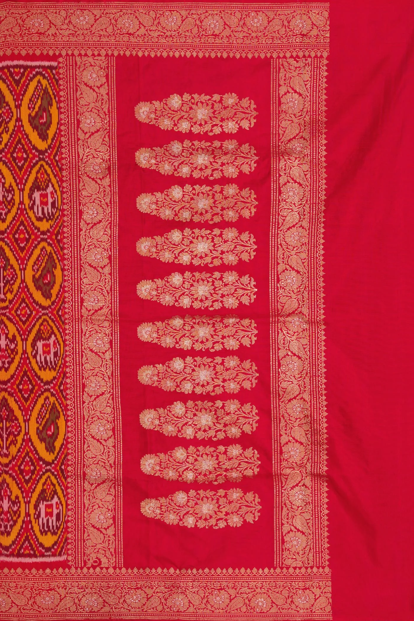 Multi Color Double Ikat Saree - Image 7