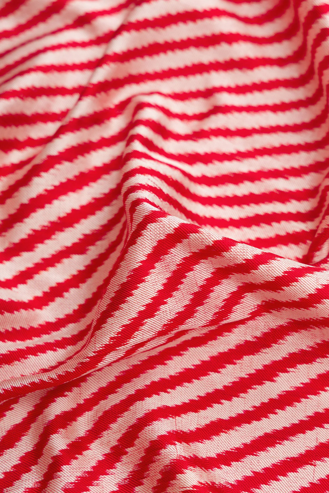 Red Double Ikat Saree - Image 2