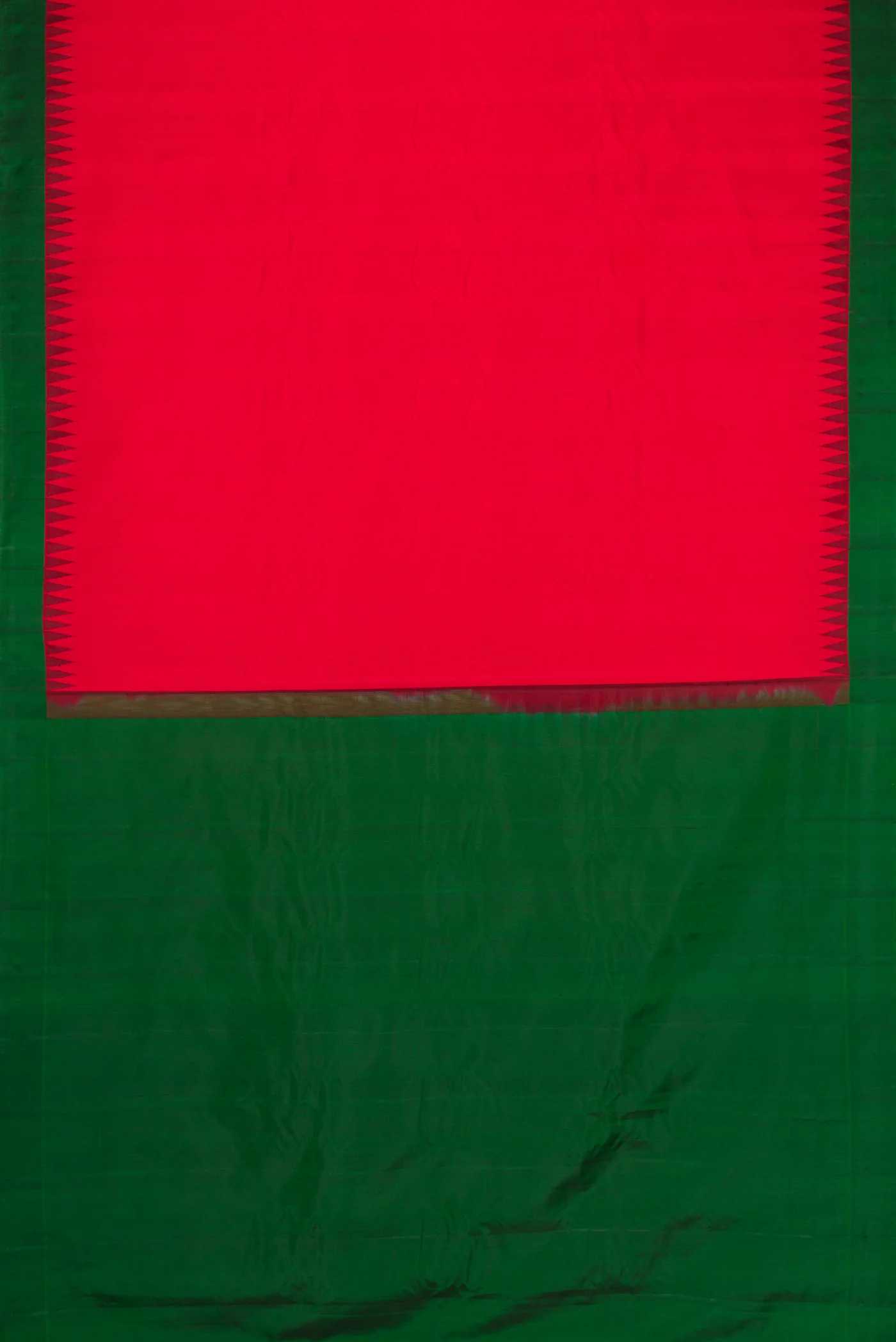 Red Gadwal Silk Saree - Image 6