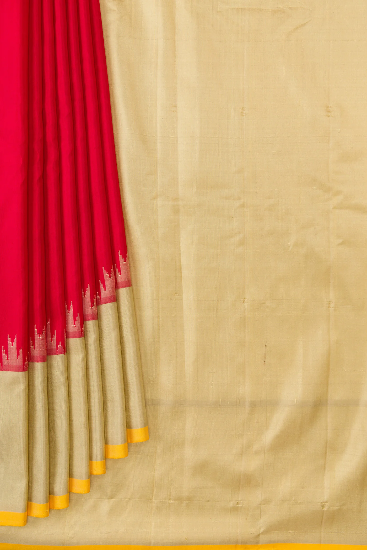 Red Gadwal Silk Saree - Image 4