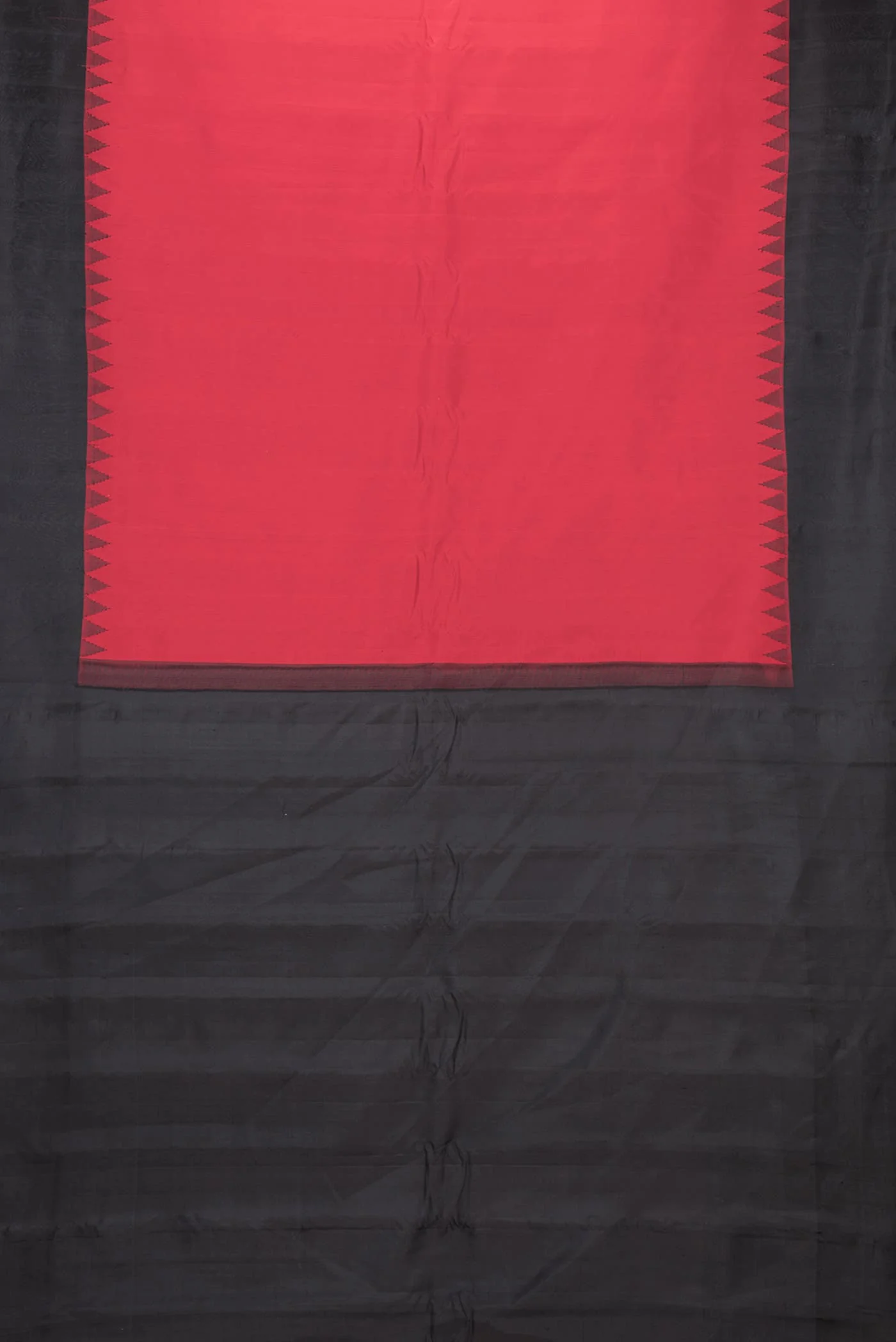 Red Dual Tone Gadwal Silk Saree - Image 4