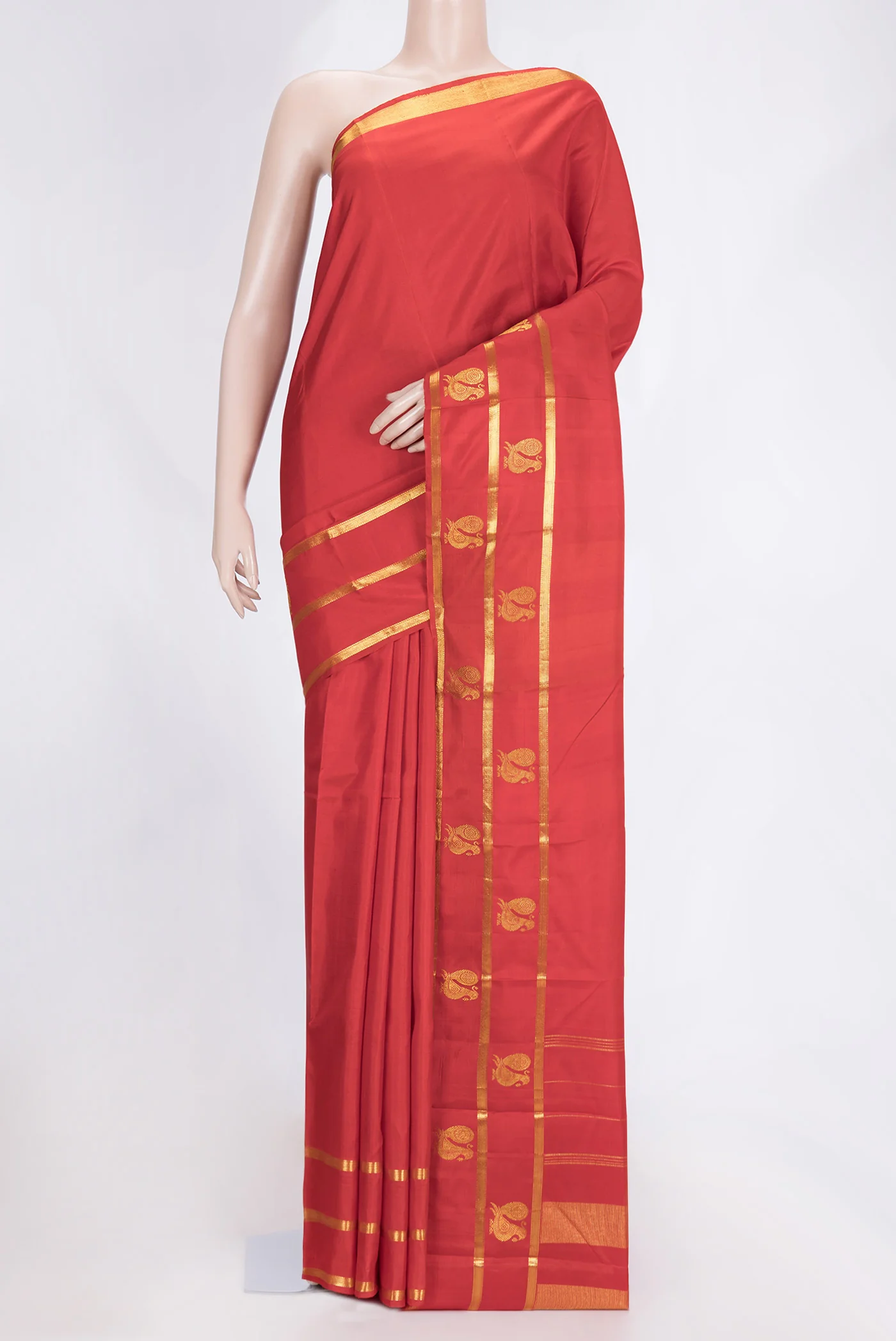 Red Kanchipuram Saree