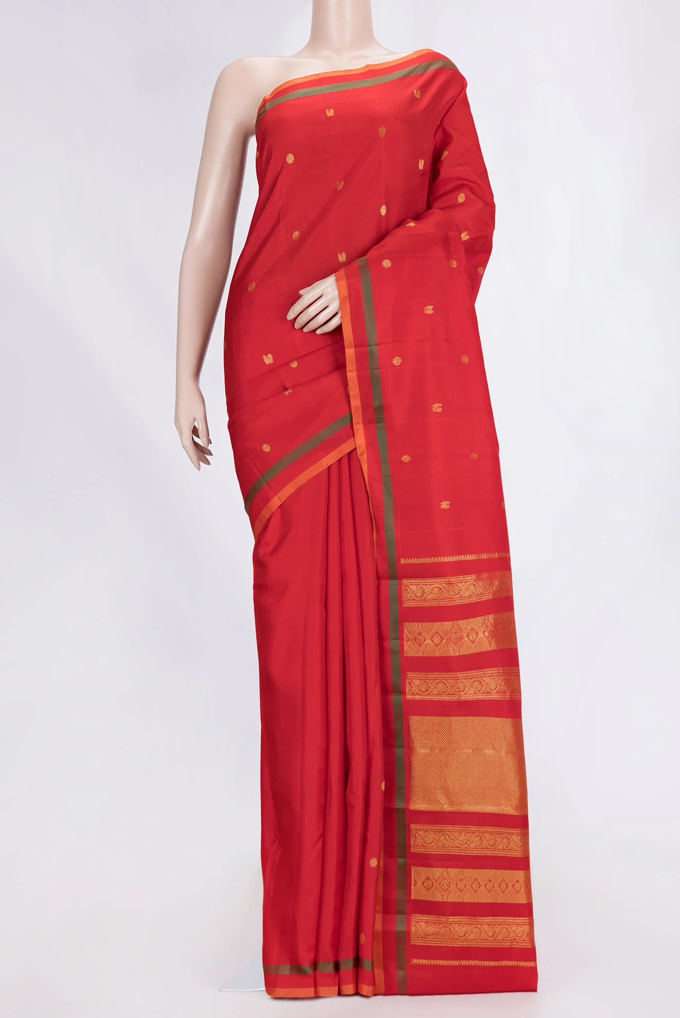 Red Kanchipuram Silk Saree