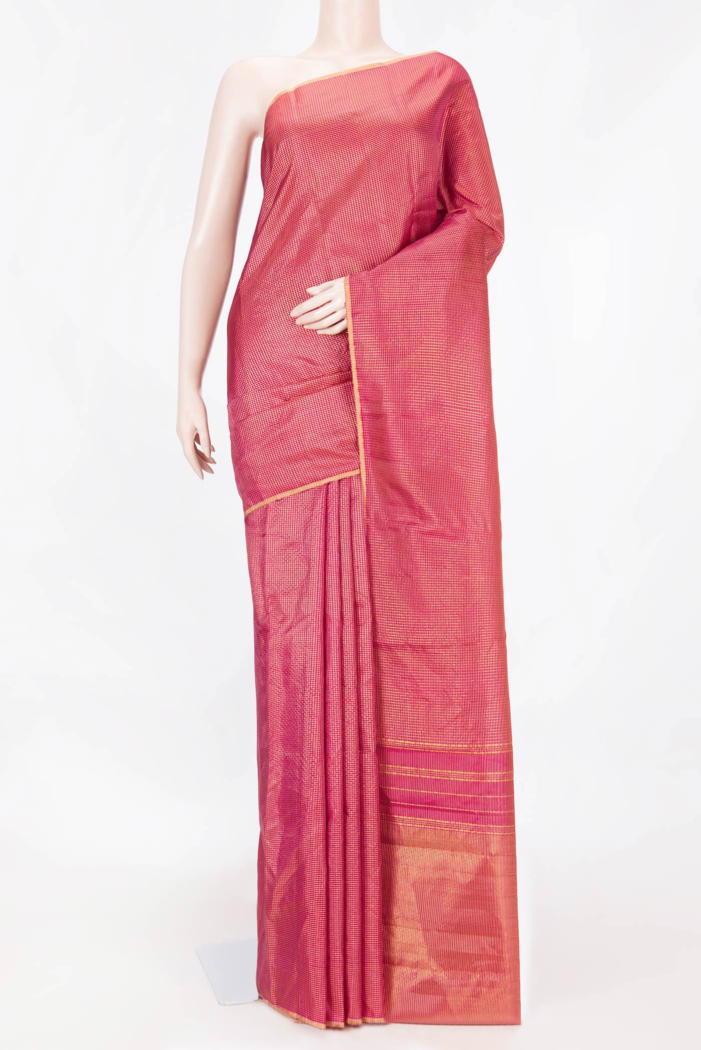 Red Dual Tone Kanchipuram Saree