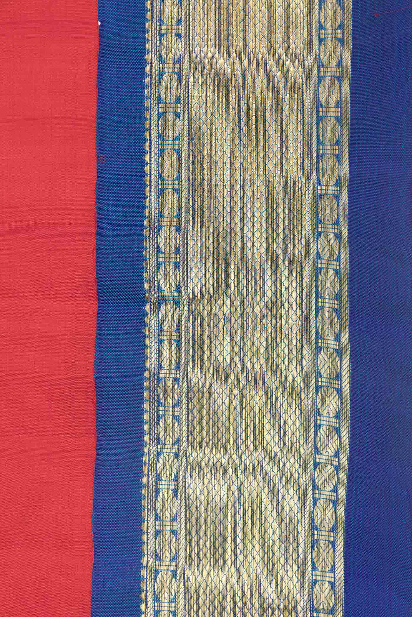Red Dual Tone Kanjivaram Saree - Image 3