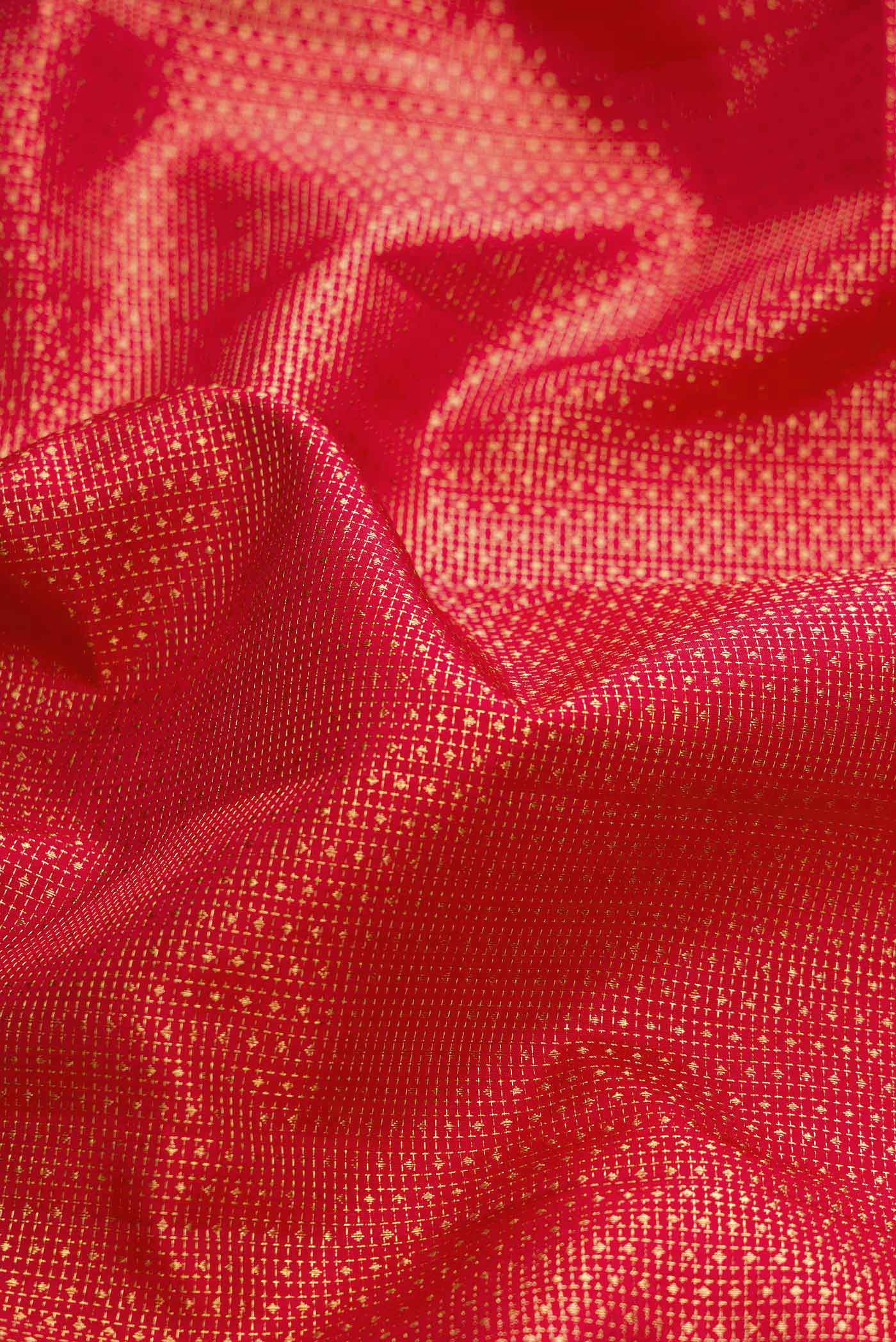 Red Dual Tone Kanchipuram Silk Saree - Image 2