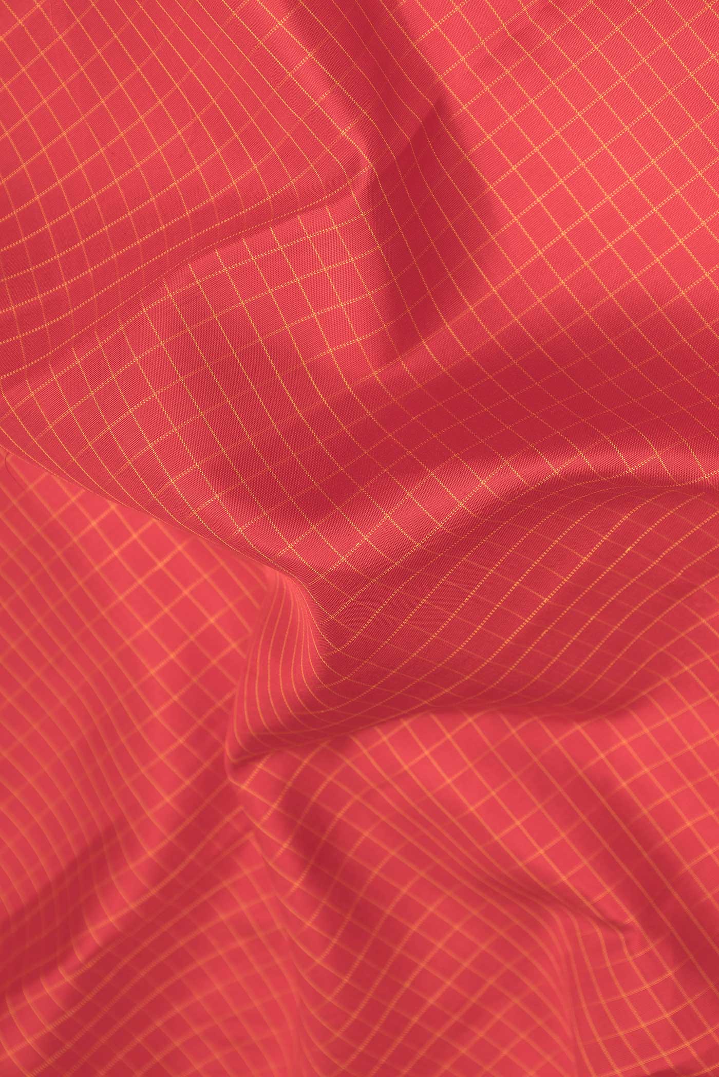 Red Dual Tone Kanchipuram Silk Saree - Image 2