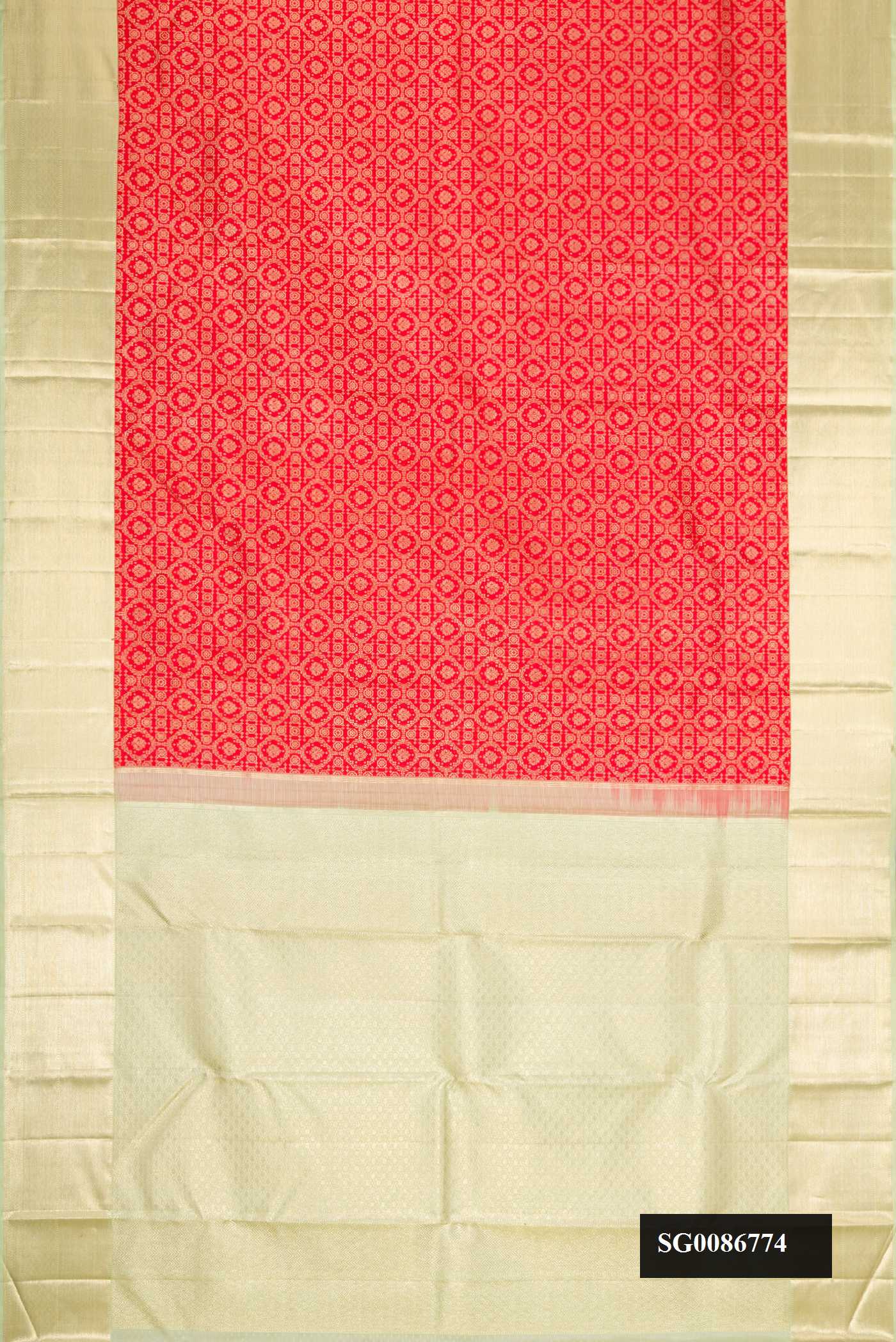 Red Dual Tone Kanchipuram Silk Saree