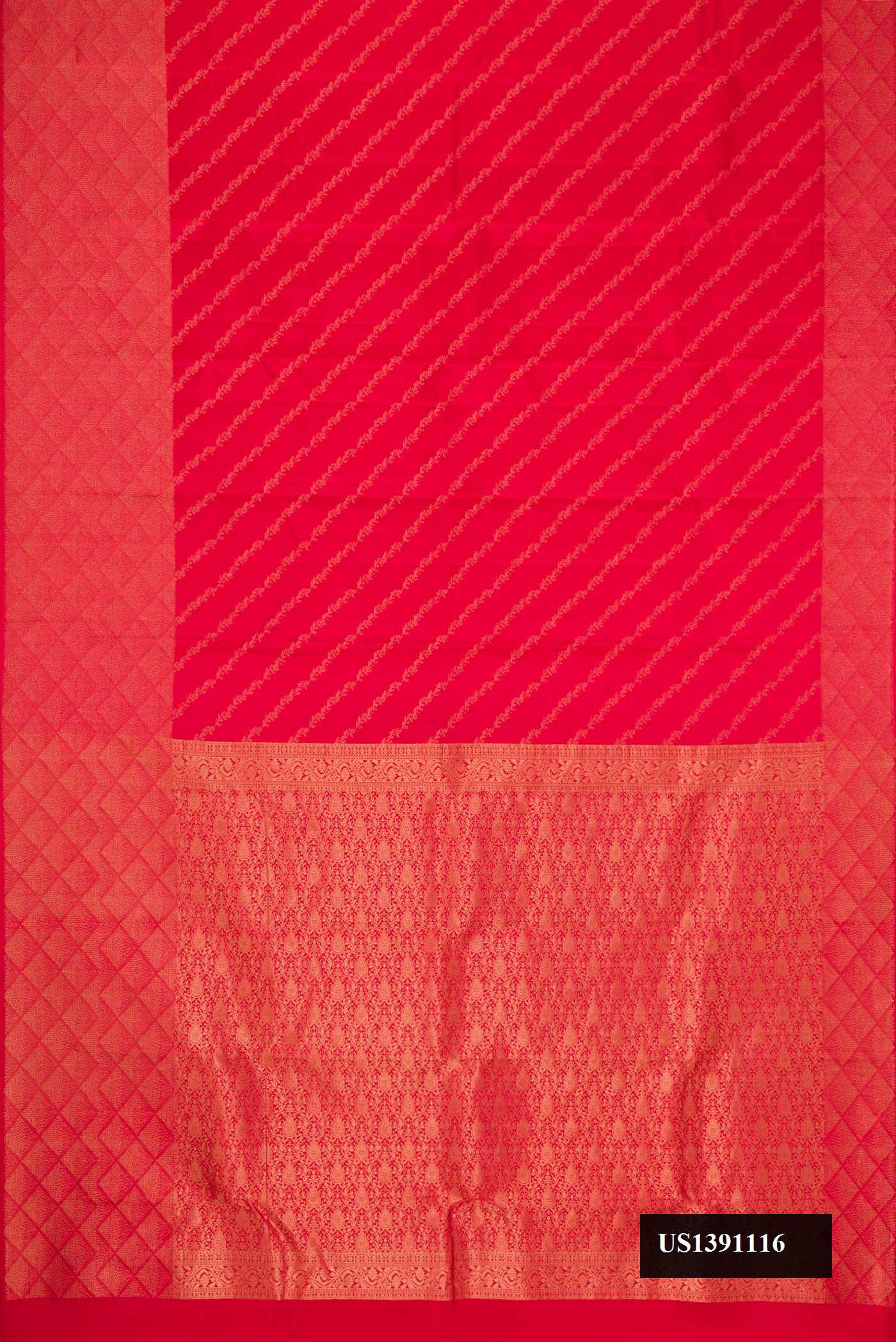 Red Dual Tone Kanchipuram Silk Saree