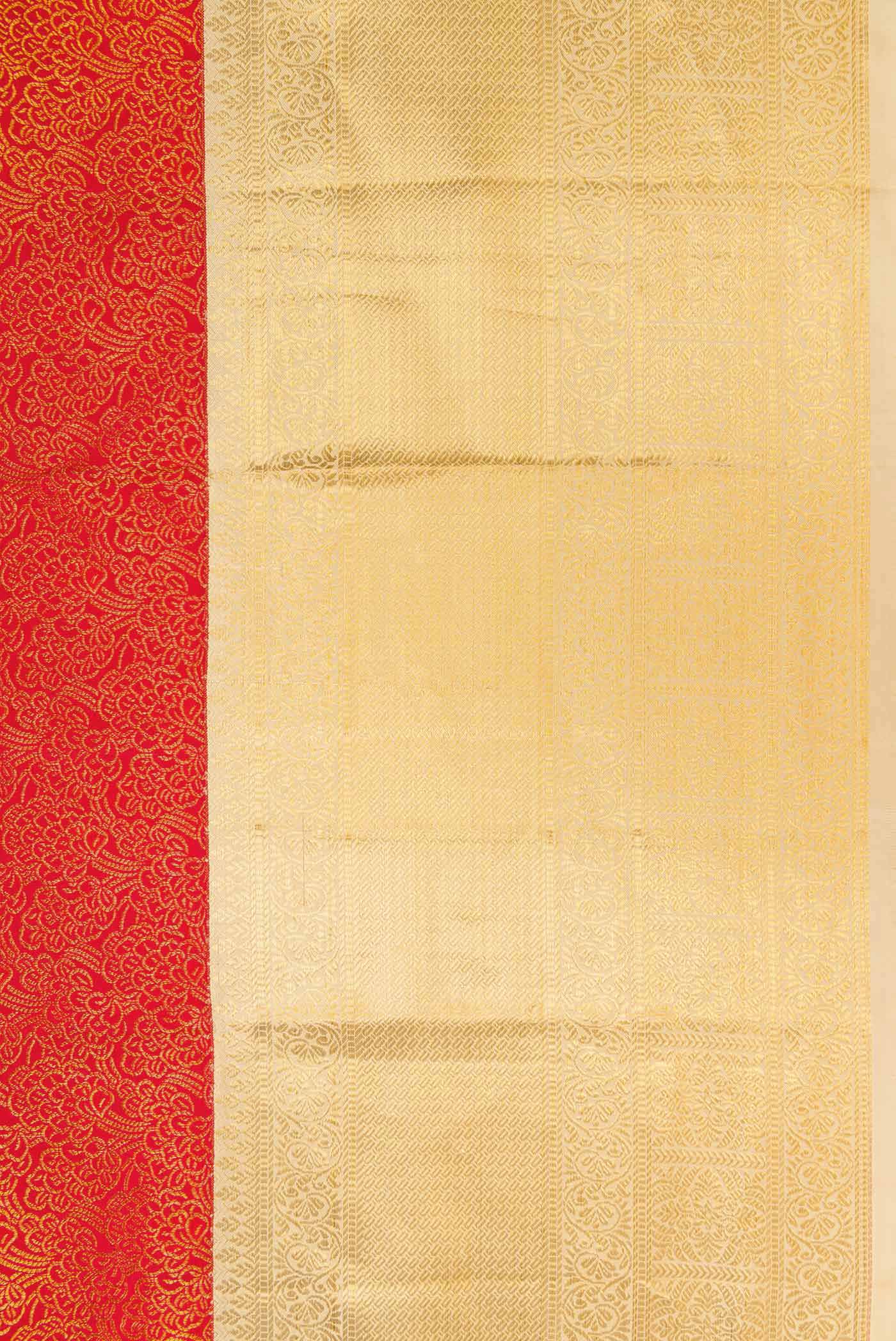 Red Kanchipuram Silk Saree - Image 3