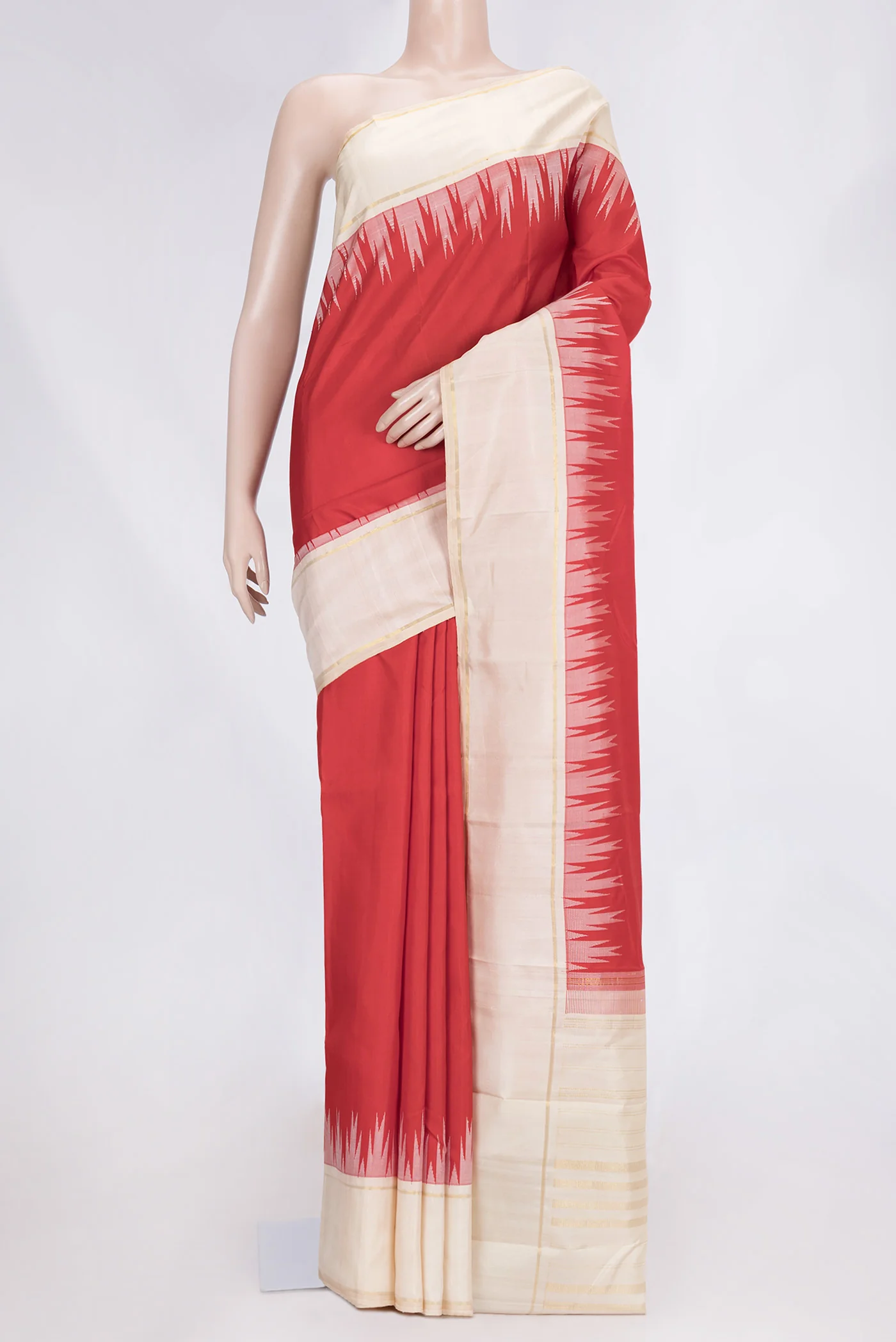 Pure Silk Pure Zari Red Kanchipuram Saree