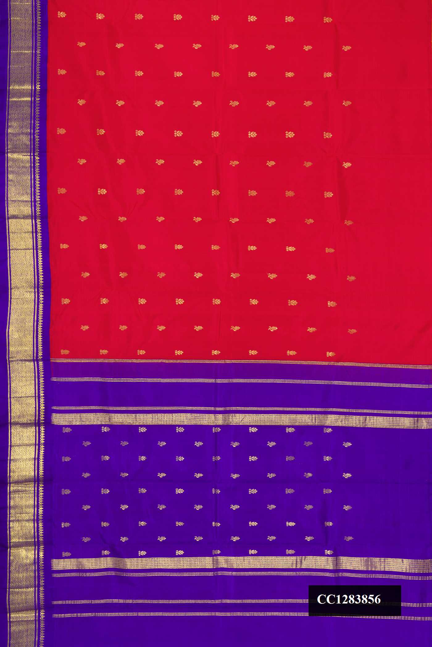 Red Dual Tone Kanchipuram Silk Saree