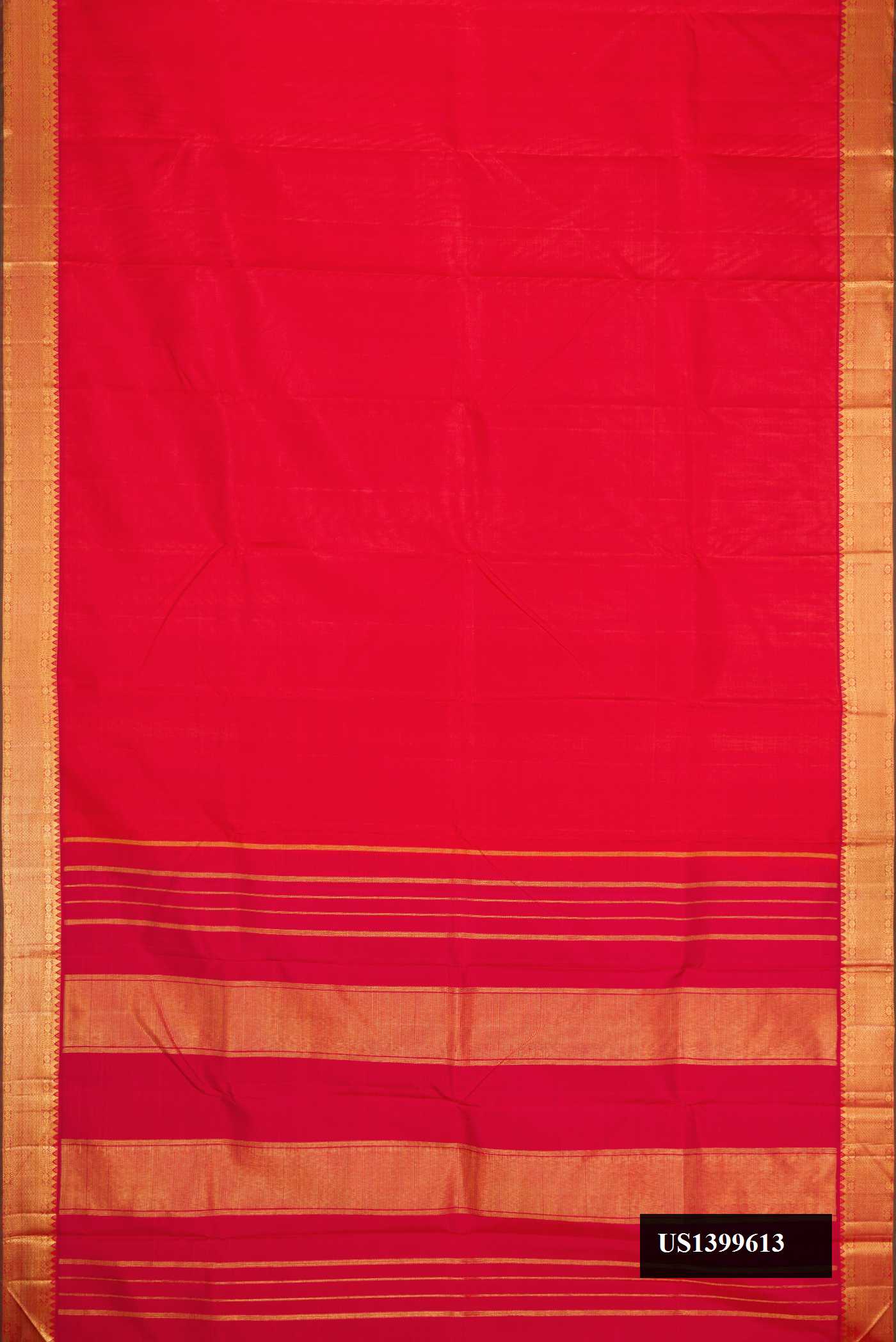 Red Dual Tone Kanchipuram Silk Saree