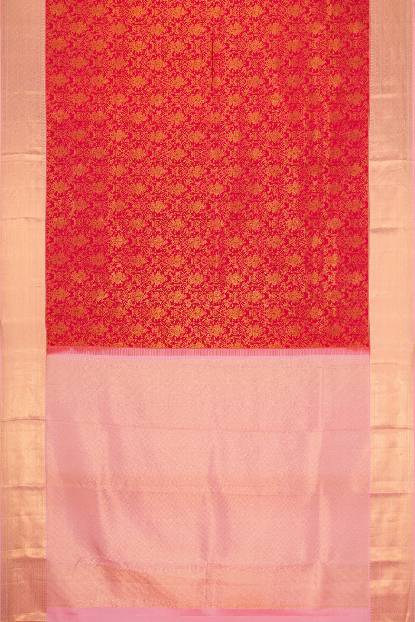 Red Kanchipuram Silk Saree - Image 6