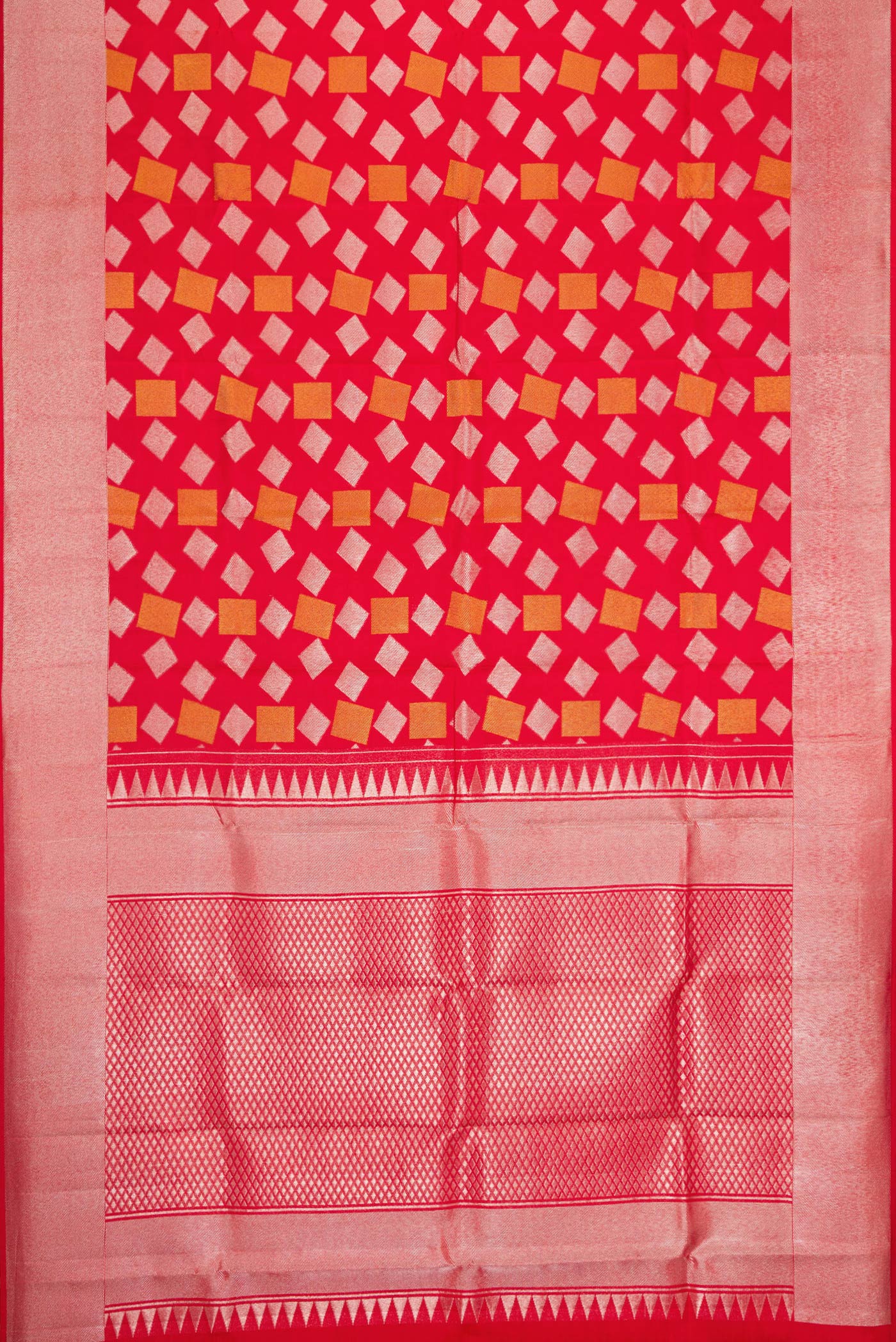 Red Kanchipuram Silk Saree - Image 6