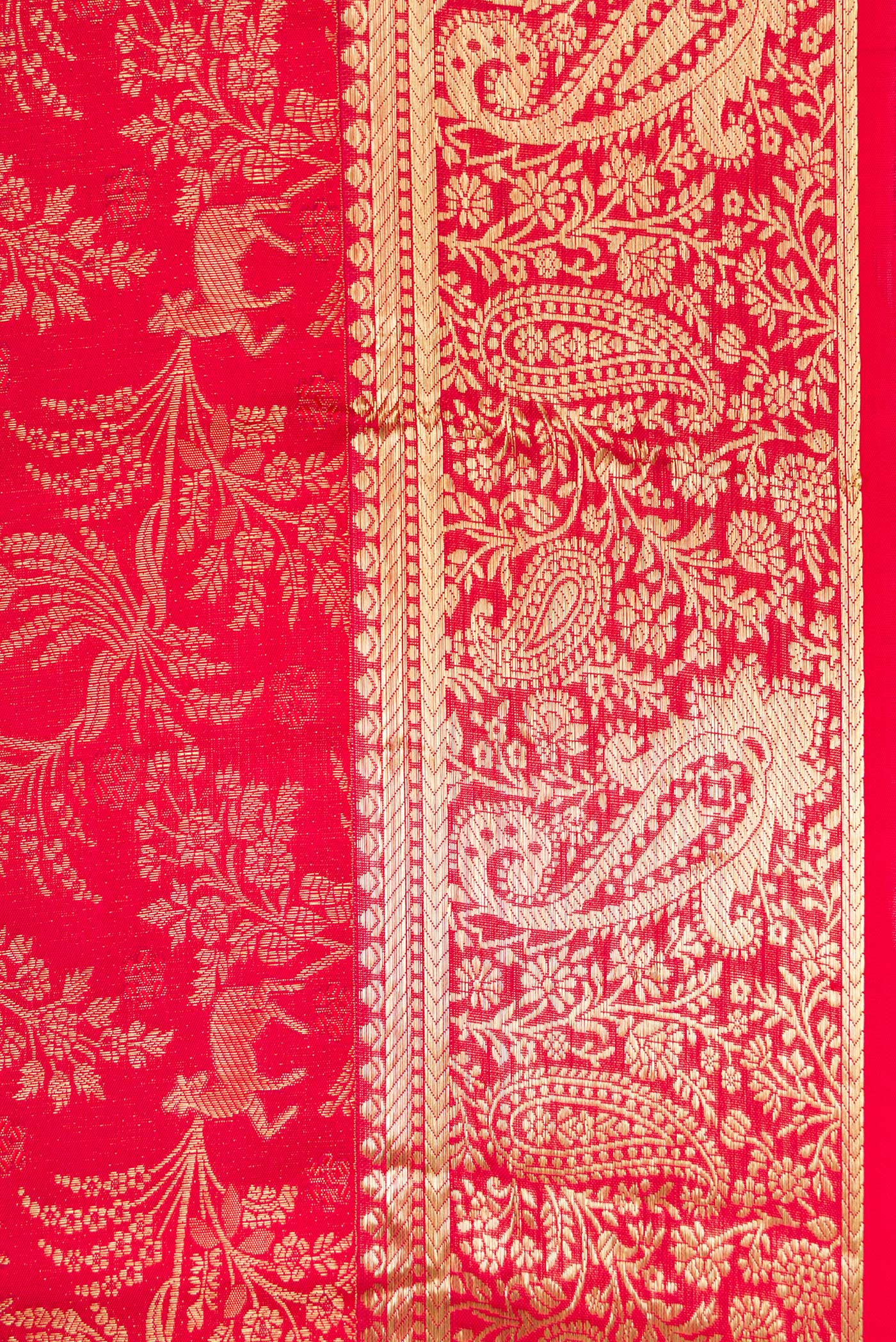 Red Kanchipuram Silk Saree - Image 3
